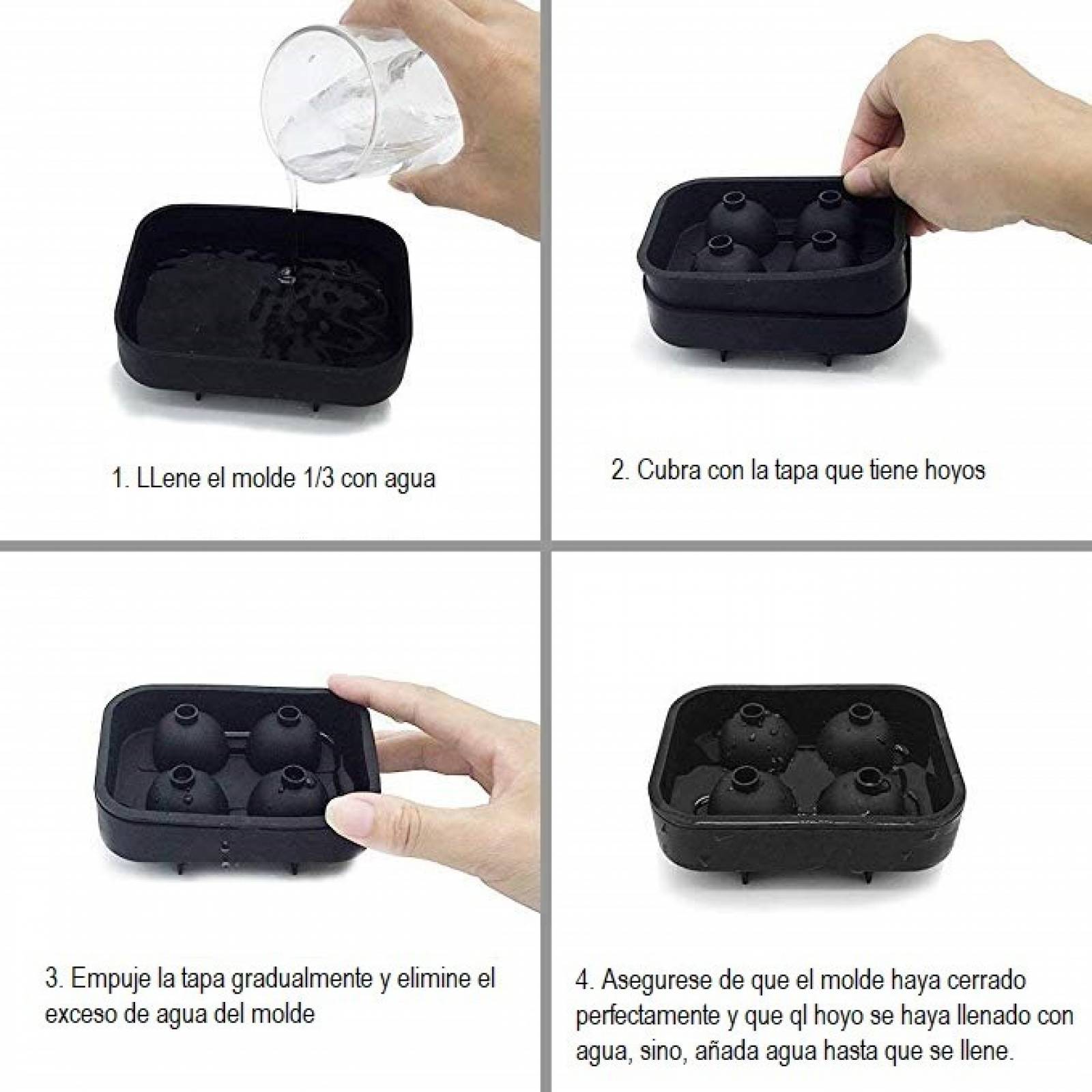 MADIOLA Bandeja de hielo, Molde de hielo en forma de Calavera, Craneo 3D para Chocolate Gelatina Repostería, bebidas