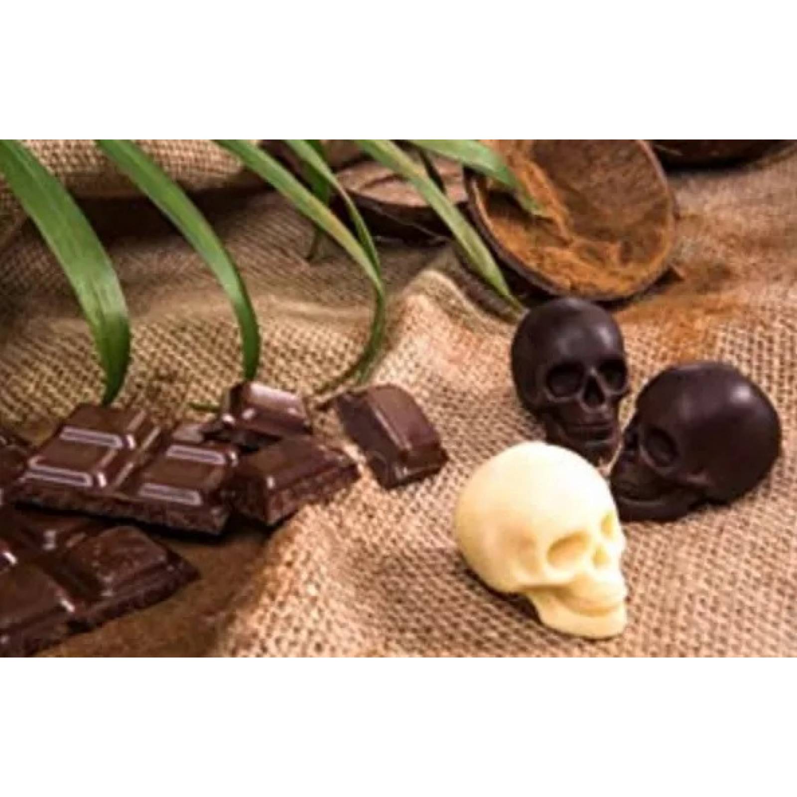 MADIOLA Bandeja de hielo, Molde de hielo en forma de Calavera, Craneo 3D para Chocolate Gelatina Repostería, bebidas