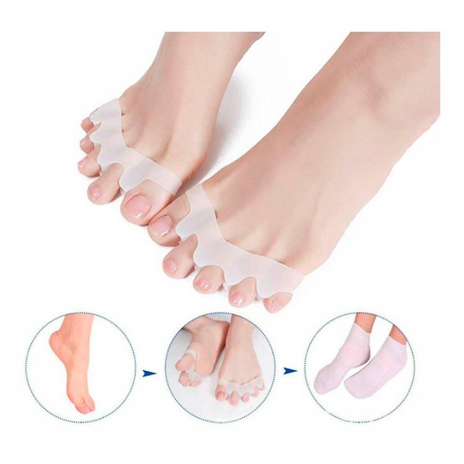 Separador de dedos del pie manicure azul