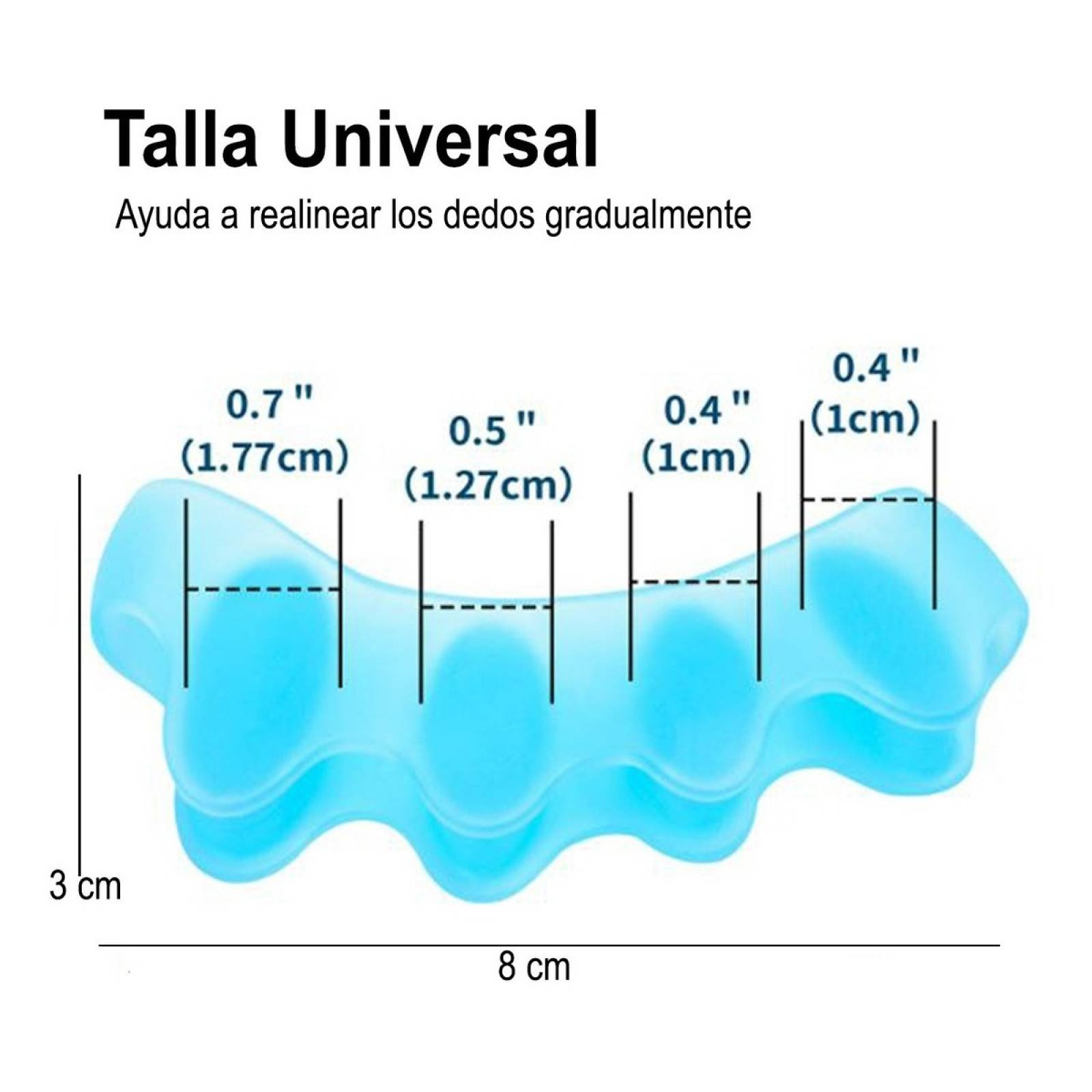 Separador de dedos del pie manicure azul