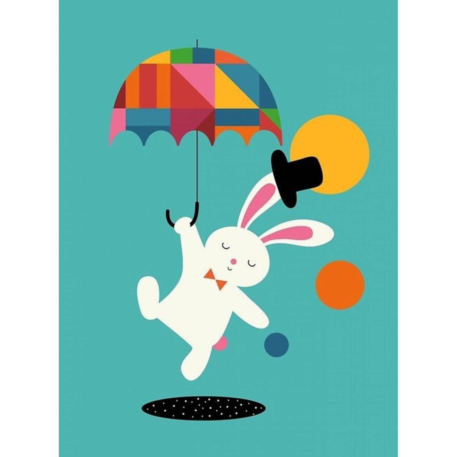 Conejo Alegre Pinta por numero con bastidor incluido