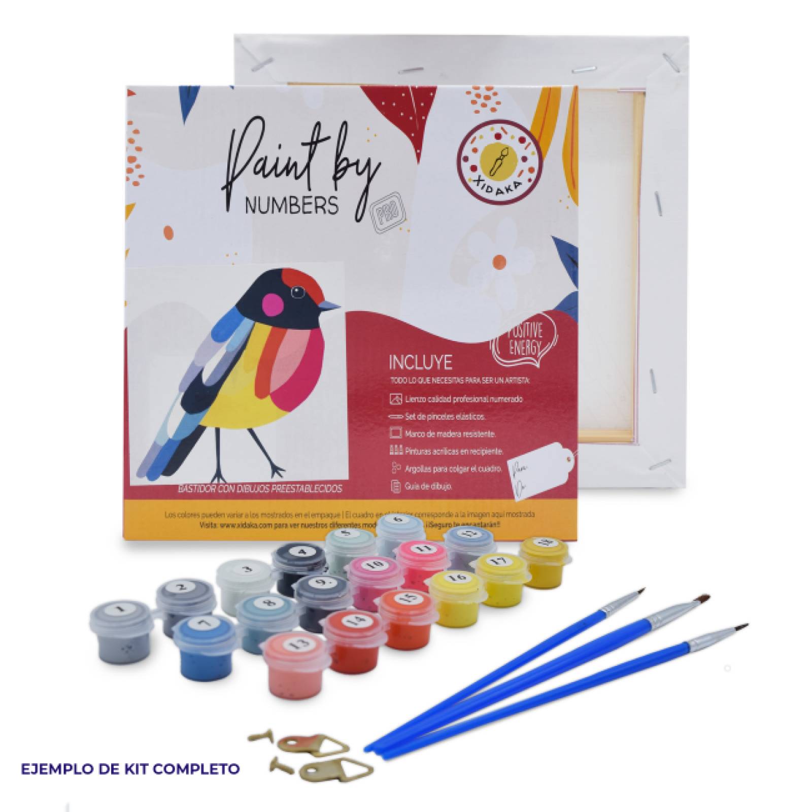 Perro Colores Pinta por numero con bastidor incluido