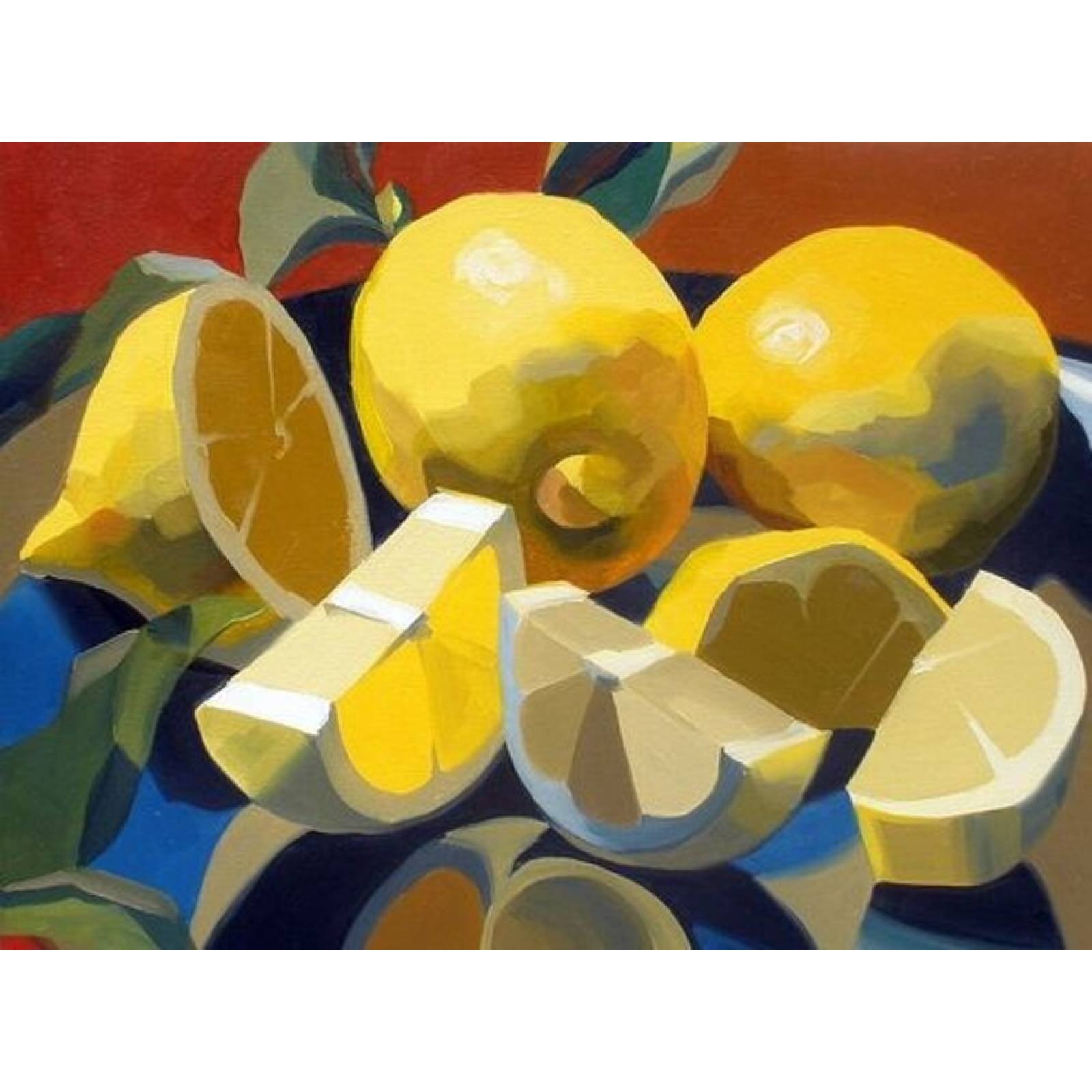 Limones Pinta por numero con bastidor incluido