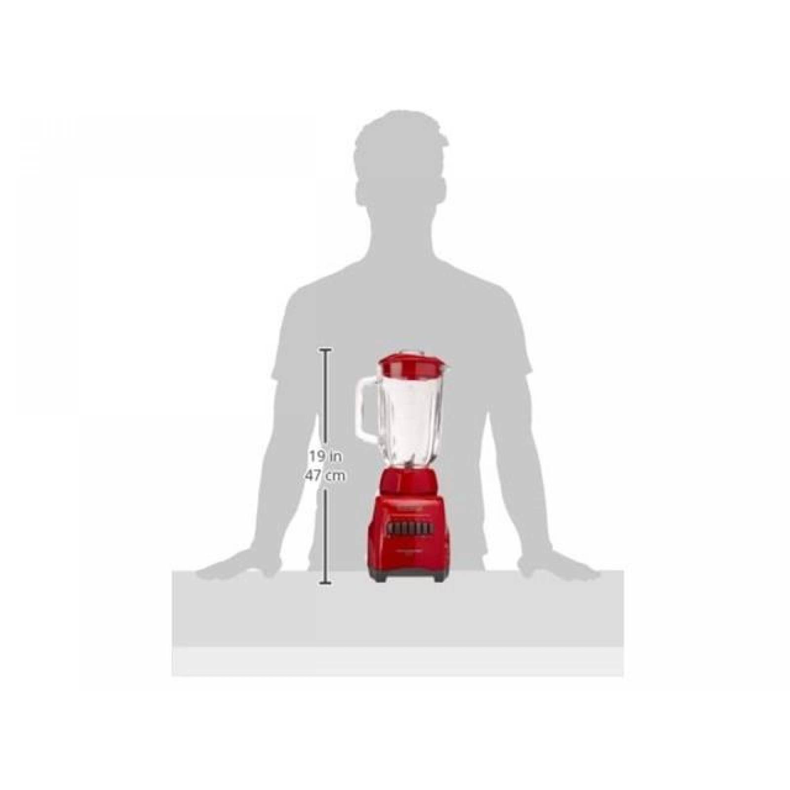 Licuadora Black+Decker 550W 10 veloci. Crush master pro Rojo 