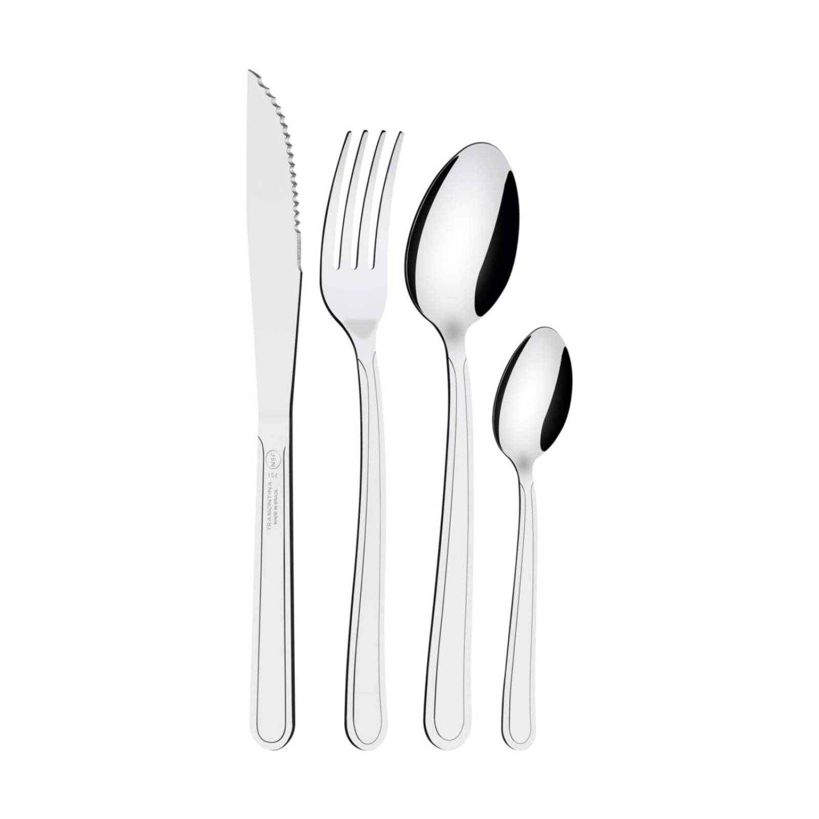 Juego de cubiertos Tramontina 24 pzas Buzios Inox