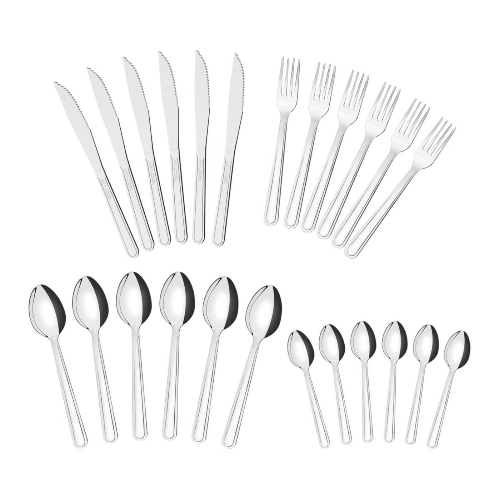 Juego de cubiertos Tramontina 24 pzas Buzios Inox