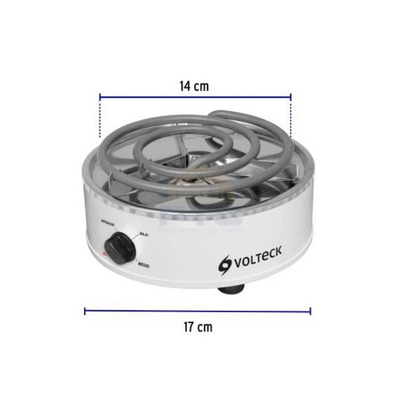 Parrilla eléctrica Volteck de resistencia 700W 1 quemador Blanca 