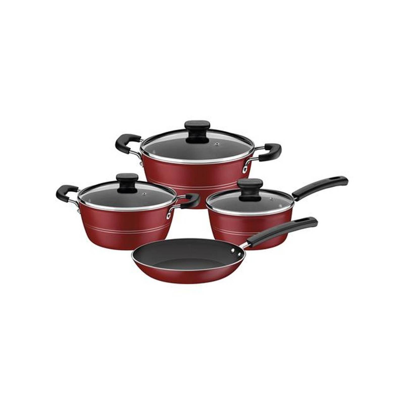 Bateria de cocina Tramontina 7 pzas Sicilia Rojo 