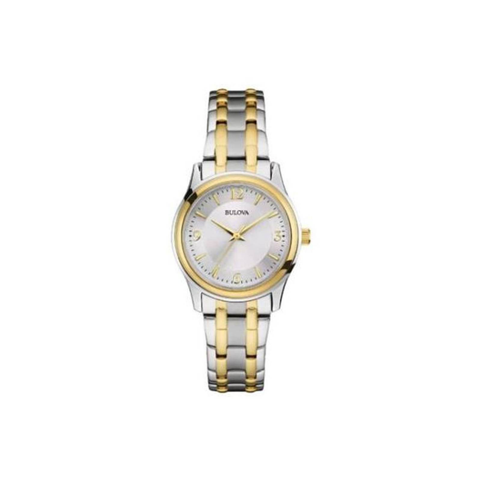 Reloj para dama Bulova 30mm análogo Gris/Dorado