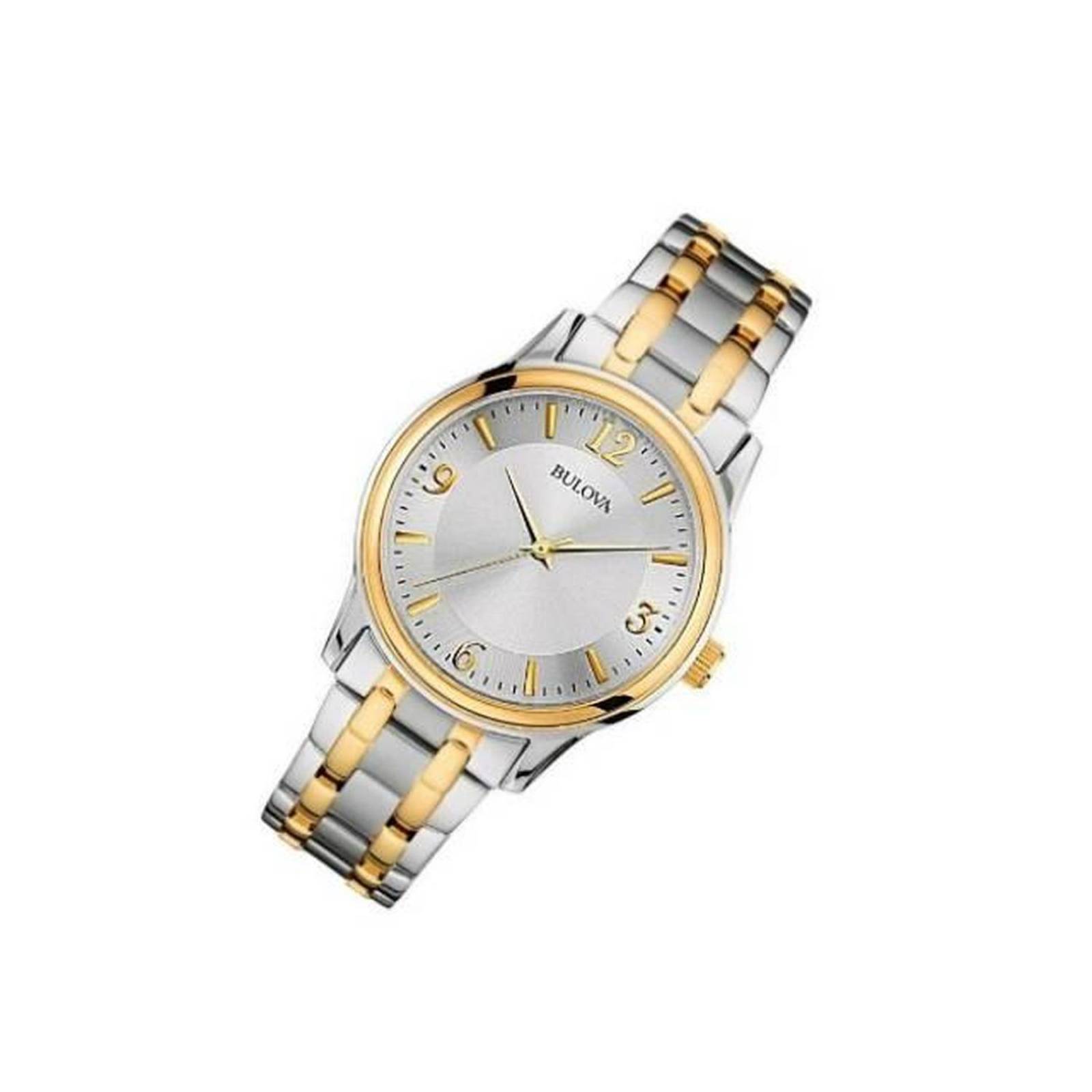 Reloj para dama Bulova 30mm análogo Gris/Dorado