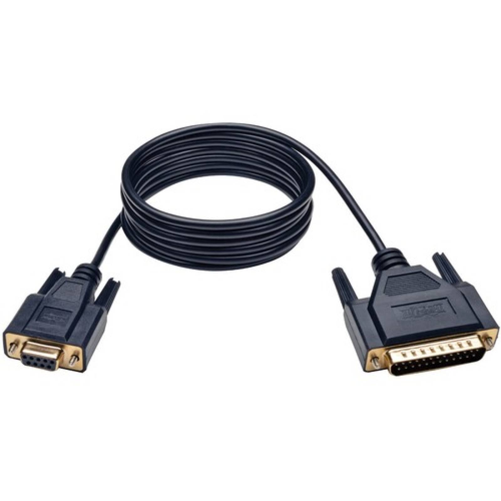 Tripplite Cable Serial de Módem Nulo con Puerto Serial DB9 DB9 a DB25 H ...