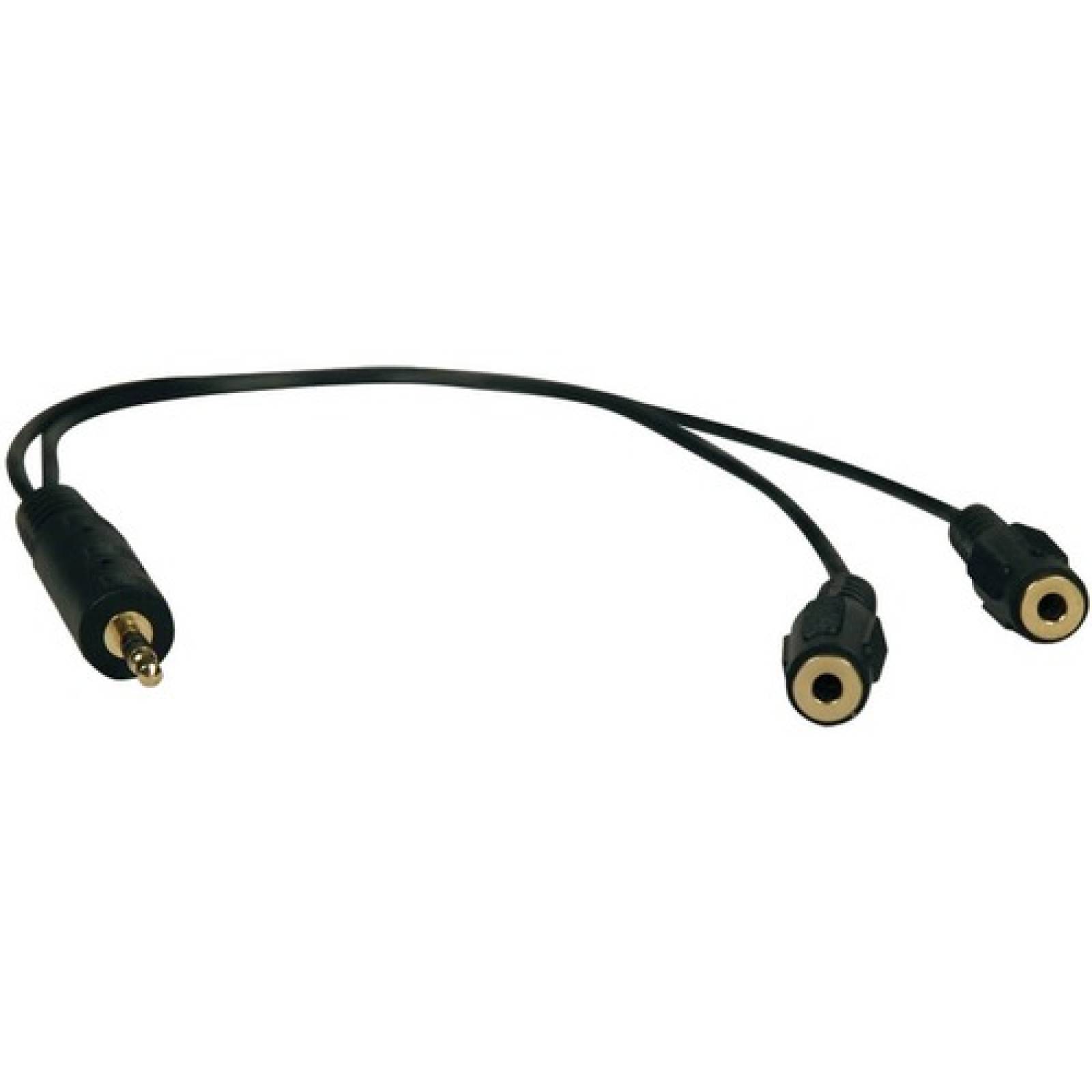 Tripplite Adaptador Divisor de Cable Audio 3.5 mm Mini Estéreo para Bocinas y Aud?fonos de 30.48 cm [1 pie] - 1 x 3.5mm 