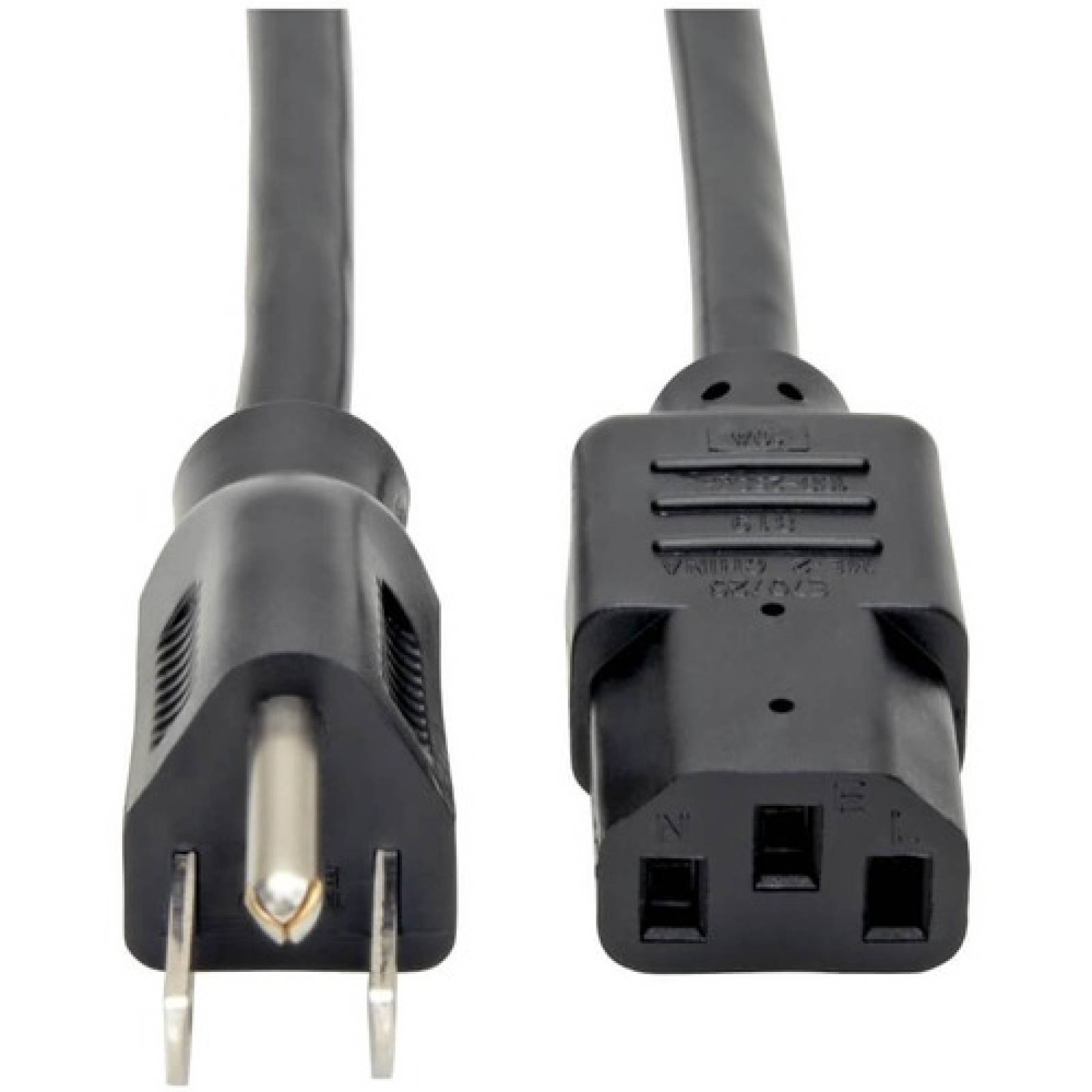 Tripplite Cable estándar de extensión de alimentación para computadora, 10A, 18AWG, (NEMA 5-15P a IEC-320-C13) - 3.7 m [