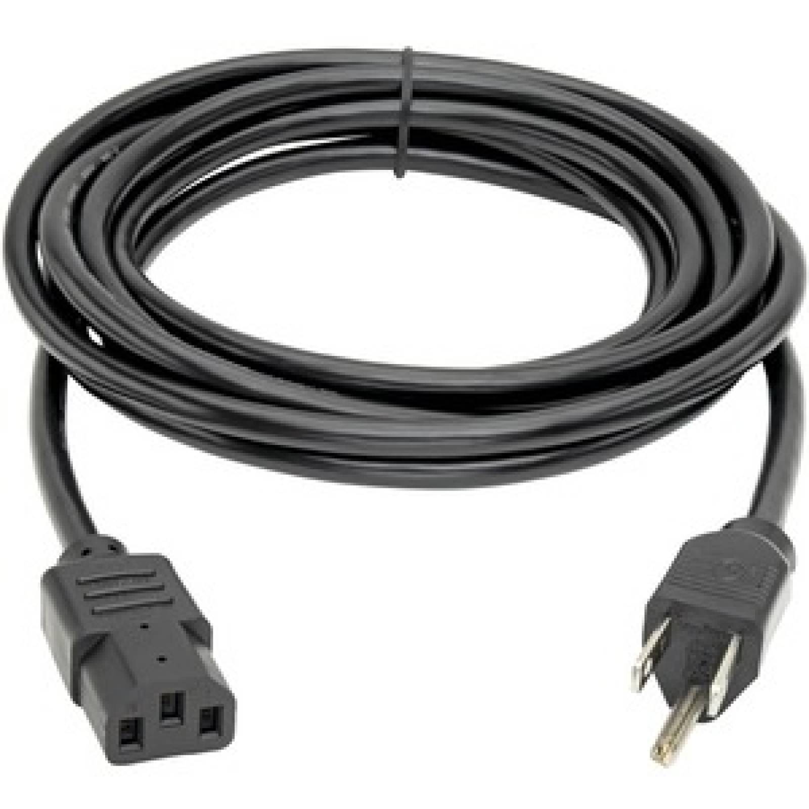 Tripplite Cable estándar de extensión de alimentación para computadora, 10A, 18AWG, (NEMA 5-15P a IEC-320-C13) - 3.7 m [