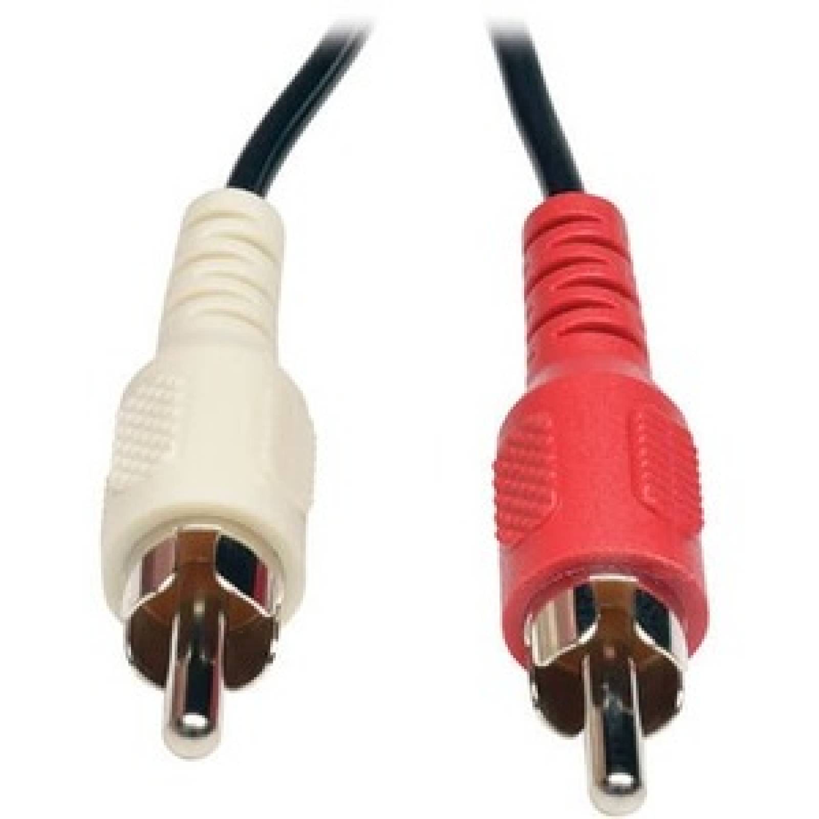 Tripplite Adaptador Divisor de Cable 3.5 mm Mini Estéreo a Dos RCA de Audio (3.5 mm H a 2x RCA M), 15 cm - 1 x 3.5mm Hem