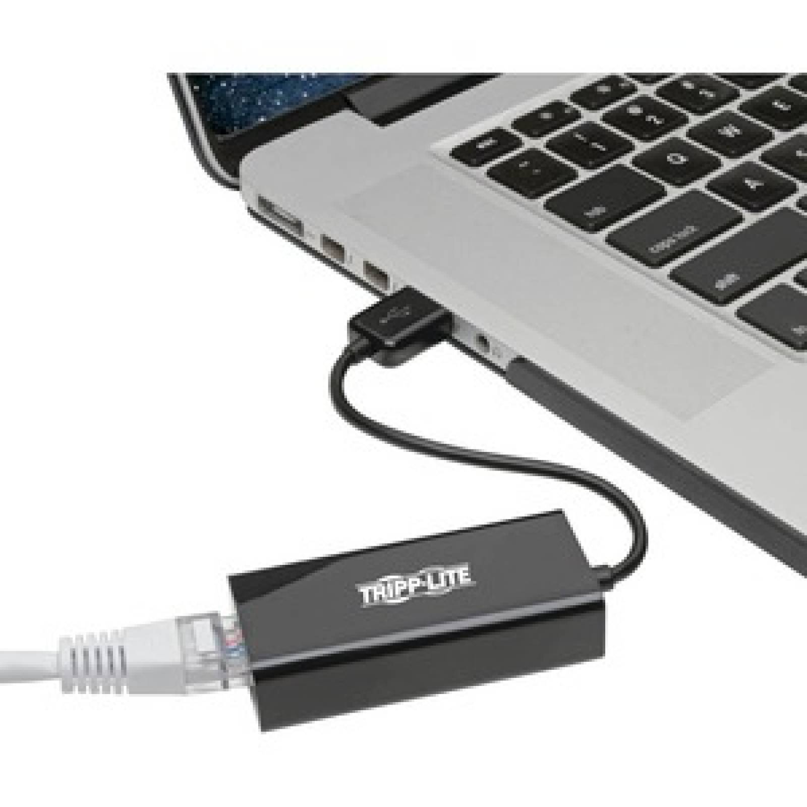 Tripplite Adaptador Tarjeta de Red NIC USB 2.0 de Alta Velocidad a RJ45 Ethernet 10/100 Mbps - 1 x Tipo A Macho USB - 1 