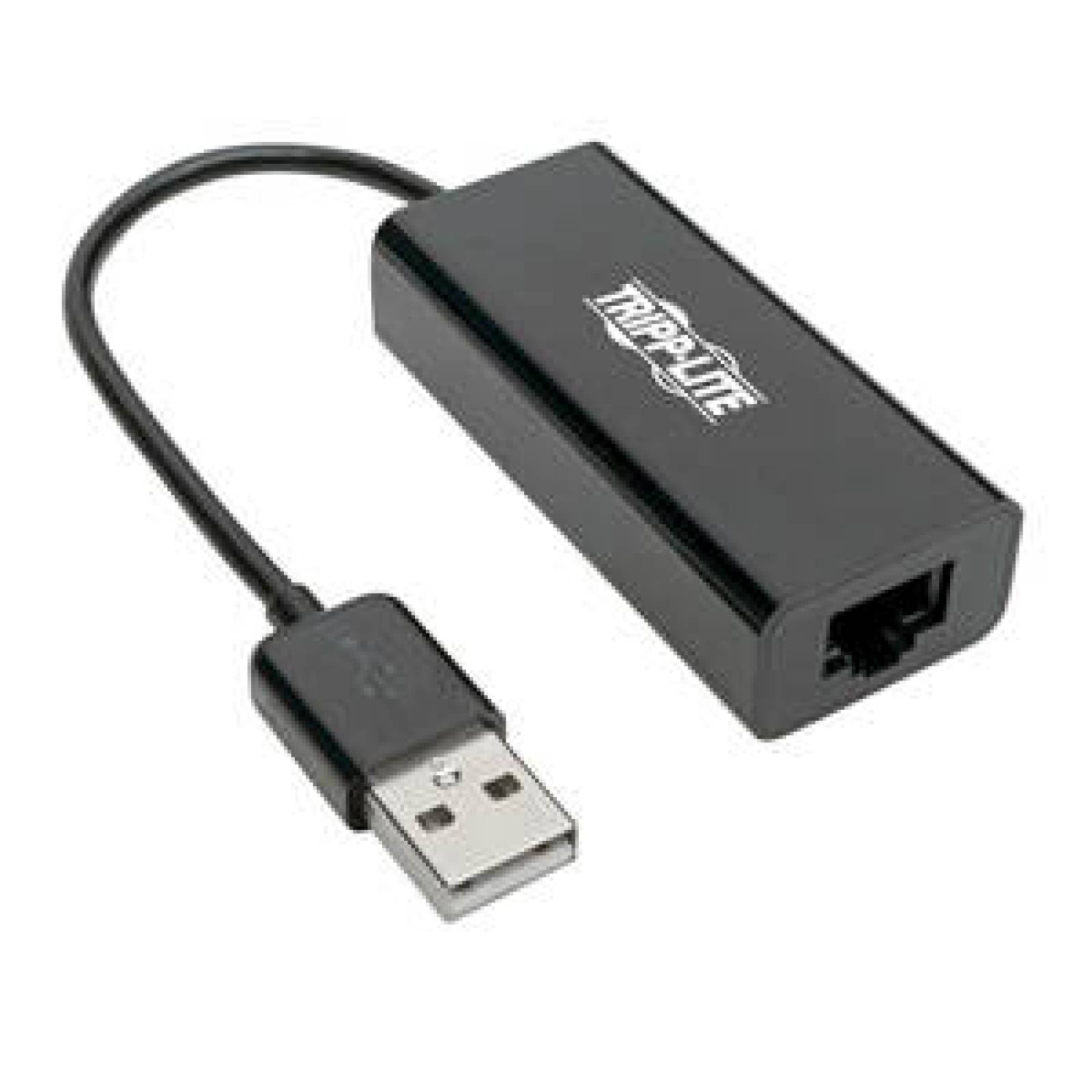 Tripplite Adaptador Tarjeta de Red NIC USB 2.0 de Alta Velocidad a RJ45 Ethernet 10/100 Mbps - 1 x Tipo A Macho USB - 1 