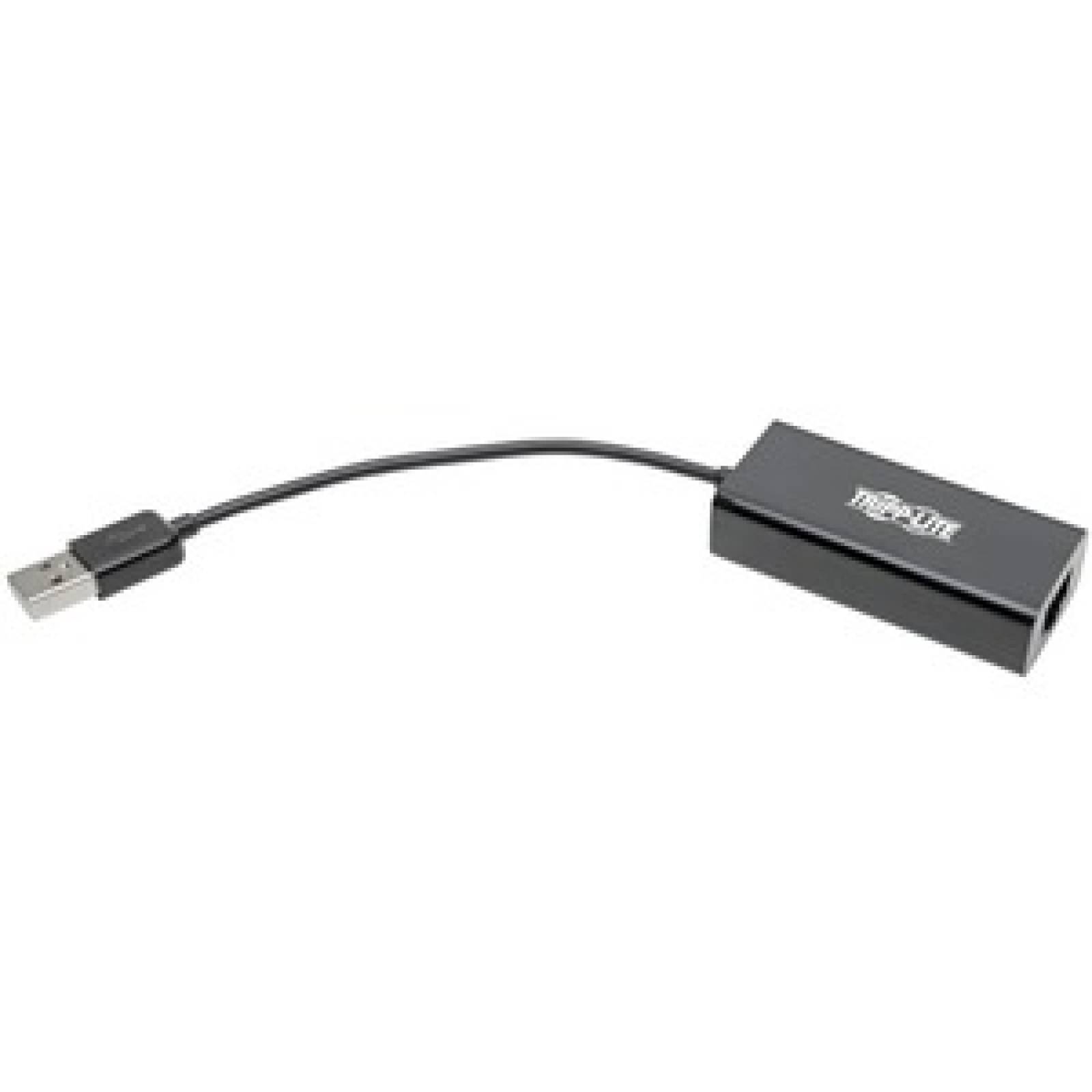 Tripplite Adaptador Tarjeta de Red NIC USB 2.0 de Alta Velocidad a RJ45 Ethernet 10/100 Mbps - 1 x Tipo A Macho USB - 1 