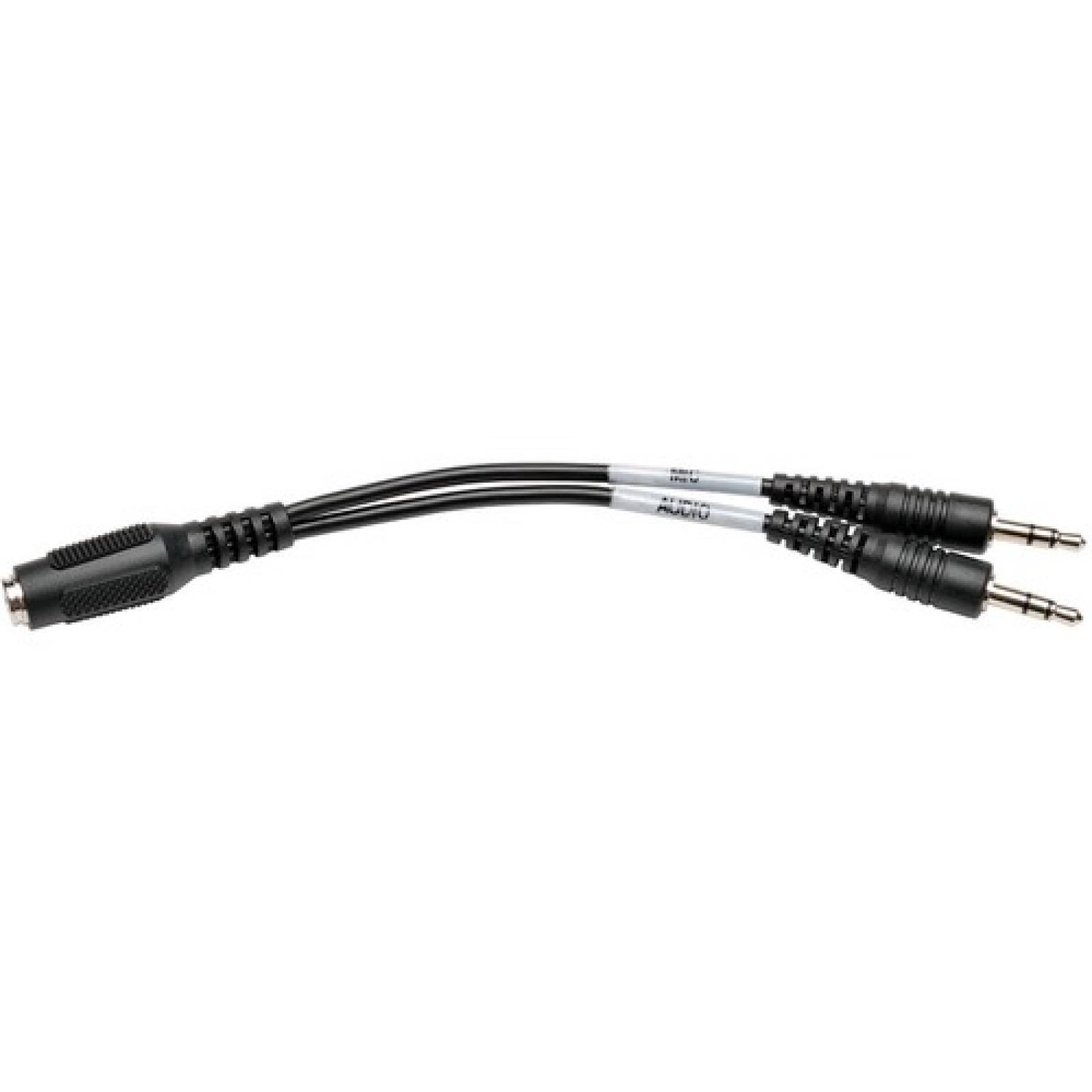 Tripplite Adaptador Divisor de Audio para Diadema 3.5 mm 4 Posiciones Hembra a Dos 3.5 mm 3 Posiciones Macho - 1 x 3.5mm