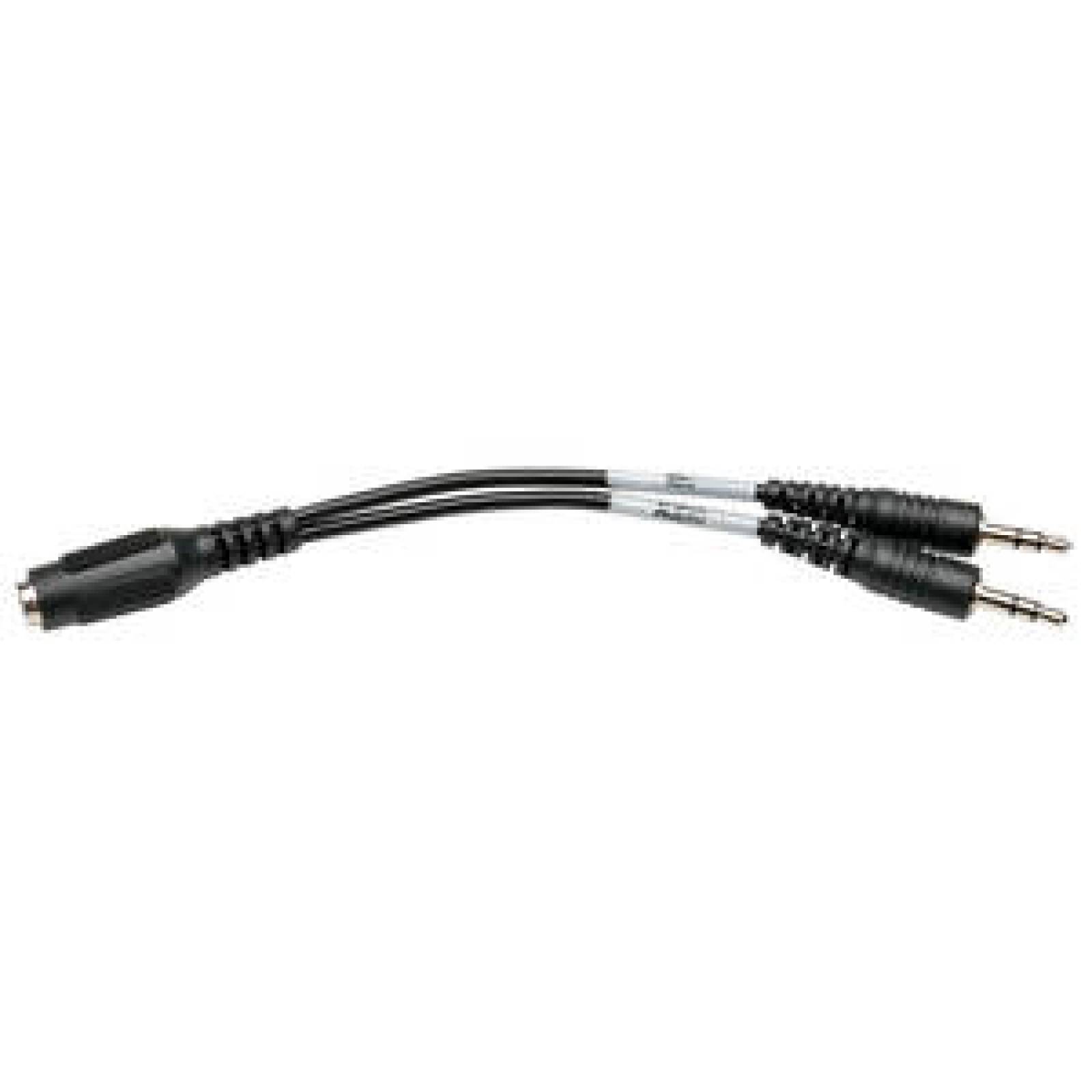 Tripplite Adaptador Divisor de Audio para Diadema 3.5 mm 4 Posiciones Hembra a Dos 3.5 mm 3 Posiciones Macho - 1 x 3.5mm