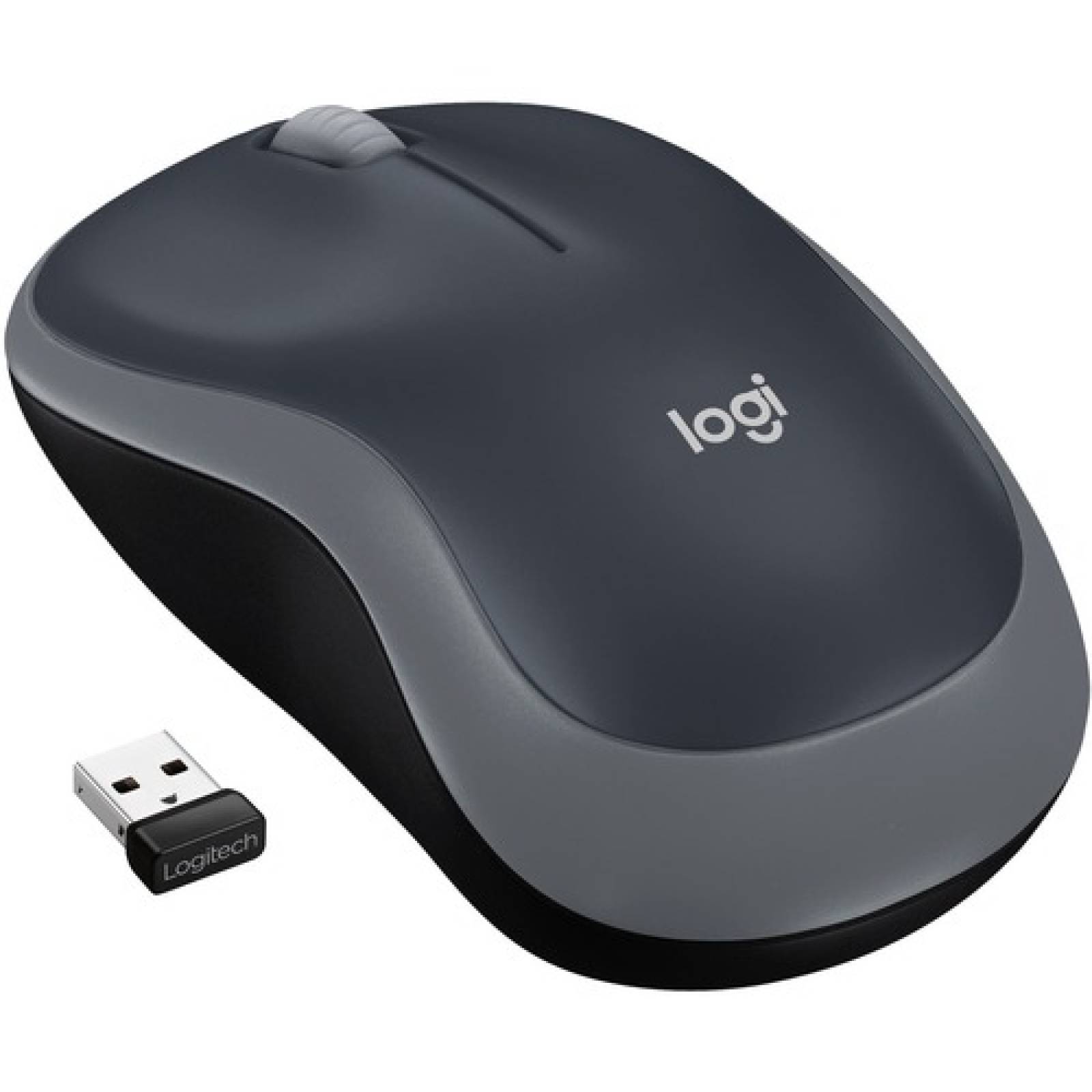 Logitech Mouse Logitech M185 - Radiofrecuencia - USB - Óptico - 3 Botón(es) - Gris - Inalámbrico - 1000 dpi - Rueda de d