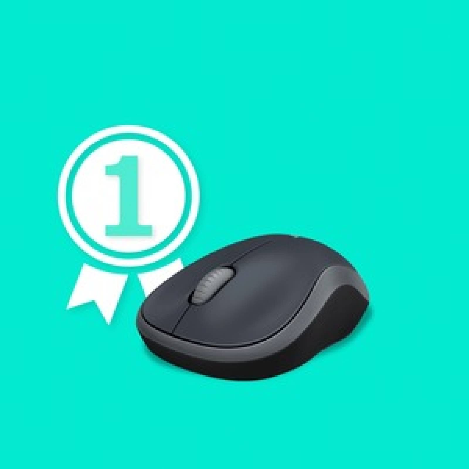 Logitech Mouse Logitech M185 - Radiofrecuencia - USB - Óptico - 3 Botón(es) - Gris - Inalámbrico - 1000 dpi - Rueda de d