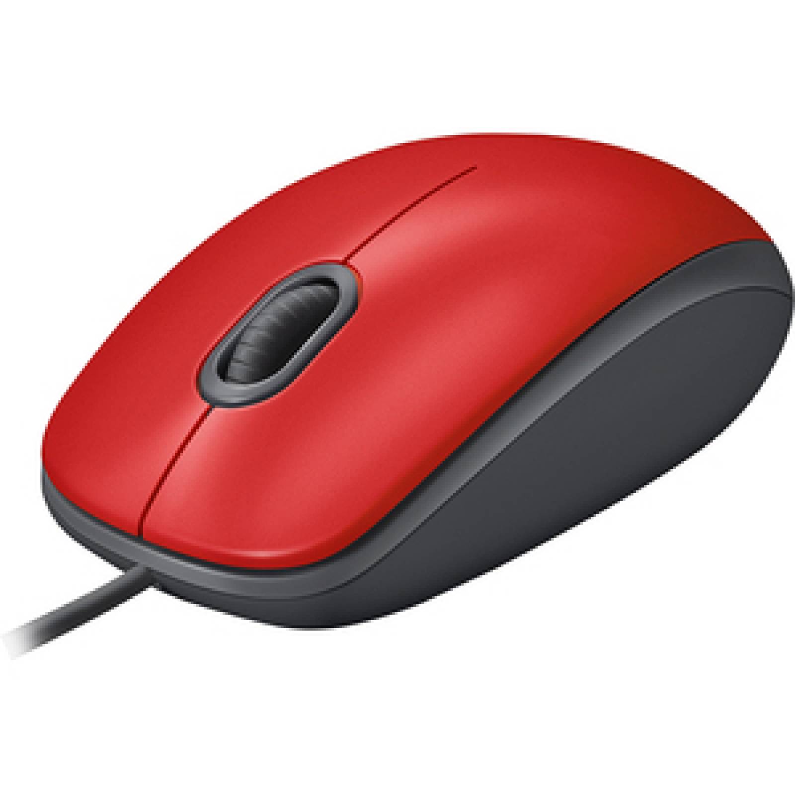 Logitech Mouse Logitech M110 Silent - USB - Óptico - 3 Botón(es) - Rojo - Cable - 1000 dpi - Rueda de desplazamiento - S