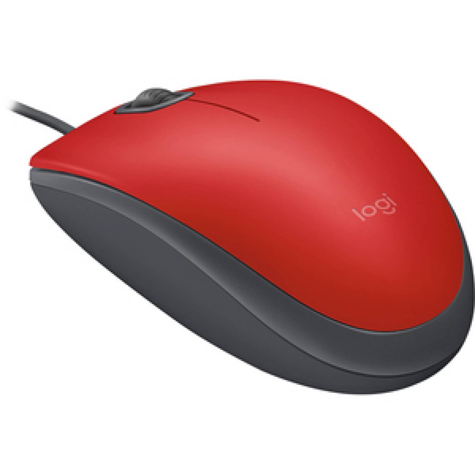 Logitech Mouse Logitech M110 Silent - USB - Óptico - 3 Botón(es) - Rojo - Cable - 1000 dpi - Rueda de desplazamiento - S