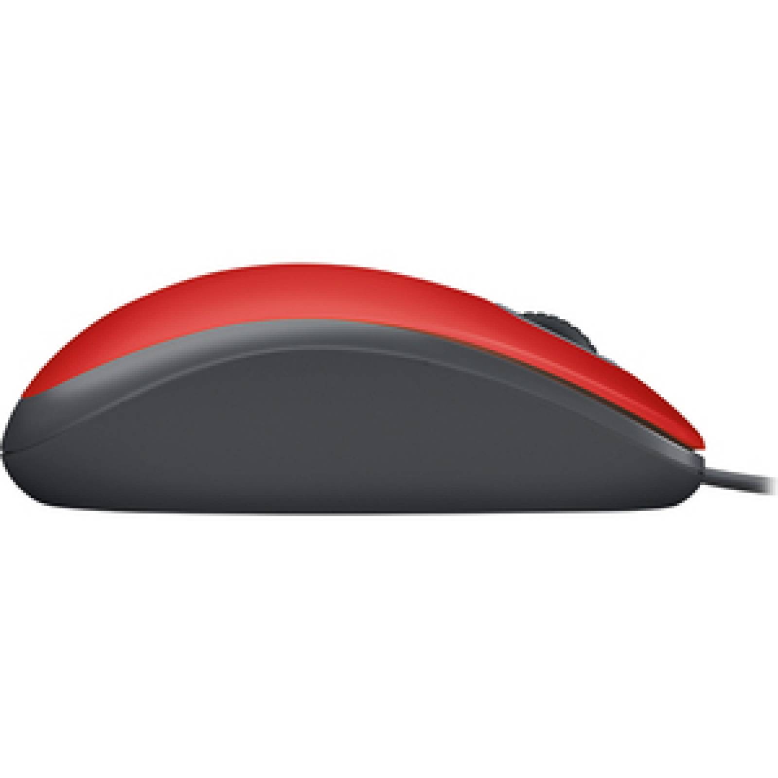 Logitech Mouse Logitech M110 Silent - USB - Óptico - 3 Botón(es) - Rojo - Cable - 1000 dpi - Rueda de desplazamiento - S