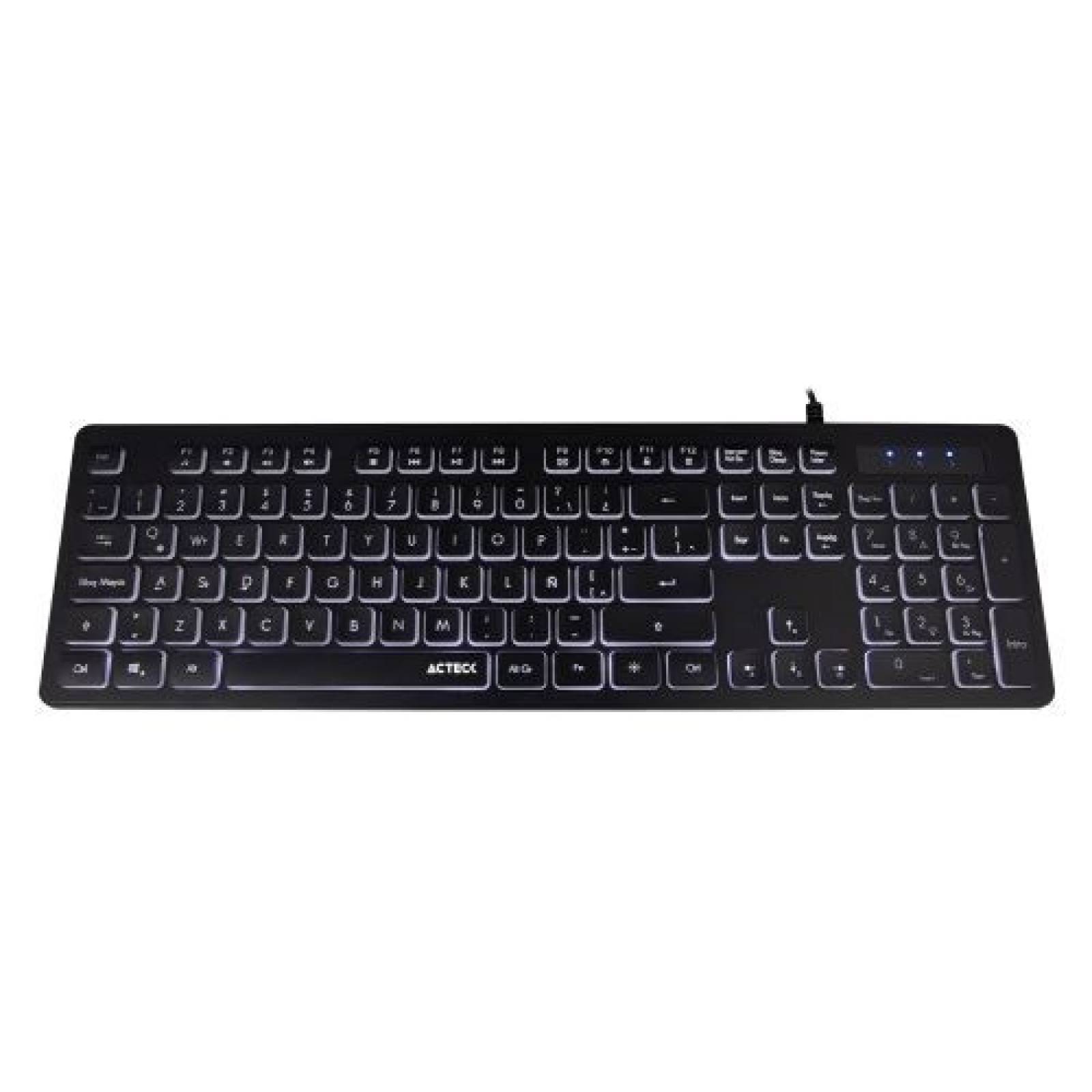 Acteck Teclado Retroiluminado Inspire TA450 Alambrico USB Negro

        
