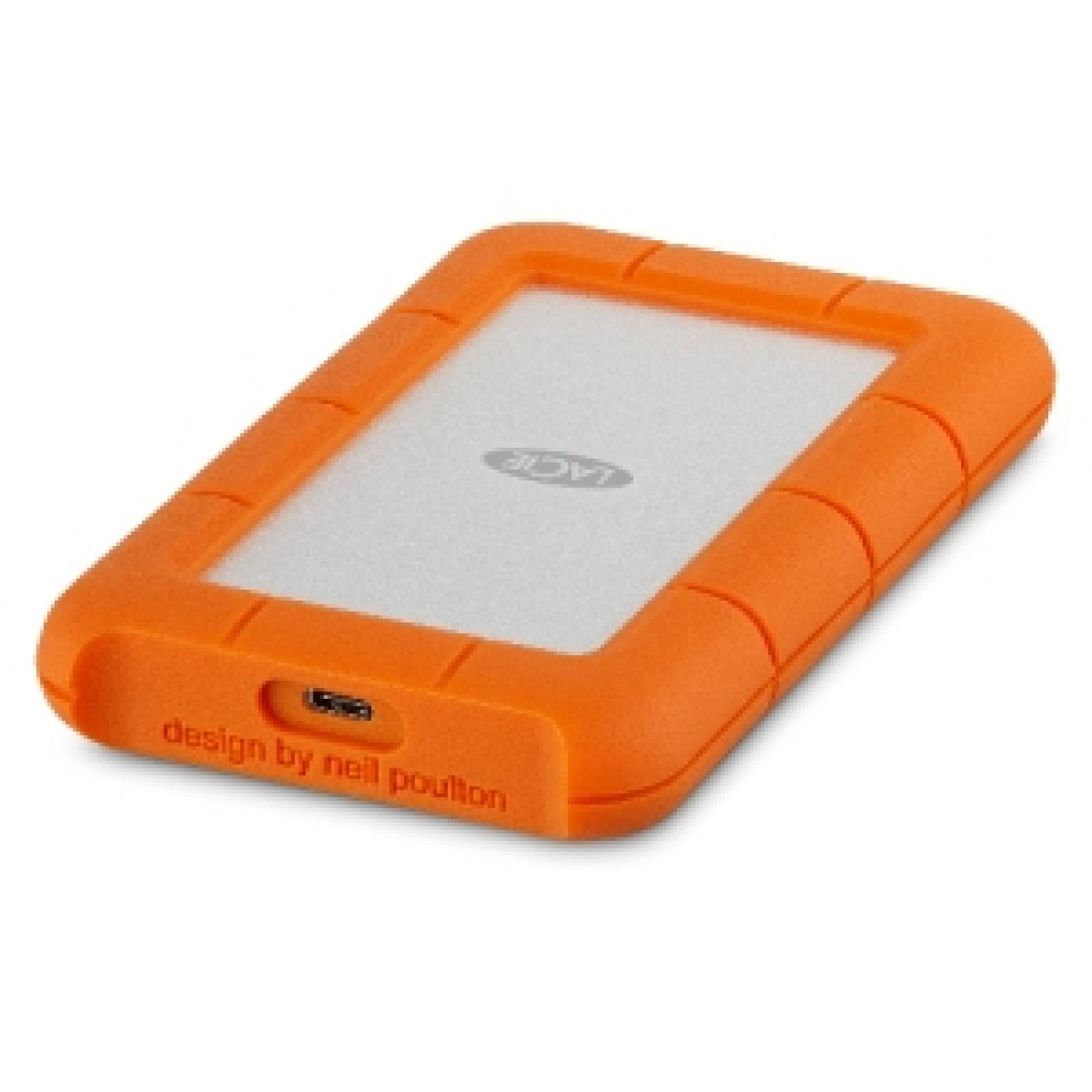 Lacie Disco Duro Externo Portatil 2TB USB 3.1 Type USB-C Rugged USB-C Resistente a impactos, lluvia y presion, Windows &
