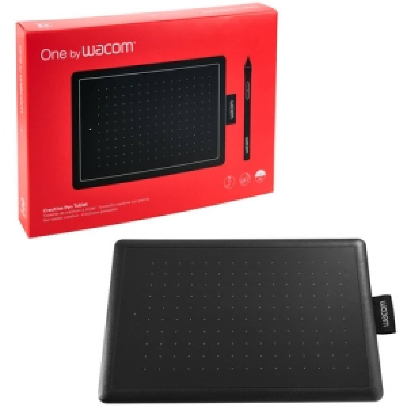 Wacom One by CTL-472 Tableta gráfica - 2540 lpi - Cable - Negro, Rojo - 152mm x 95mm Active Area - 2048 Nivel de presión