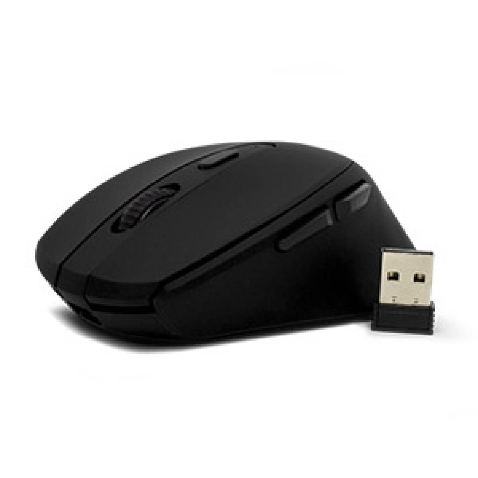 Vorago Mouse Vorago MO-306 - Radiofrecuencia - USB Tipo A - Óptico - 6 Botón(es) - Negro - Inalámbrico - 2400 dpi - Rued