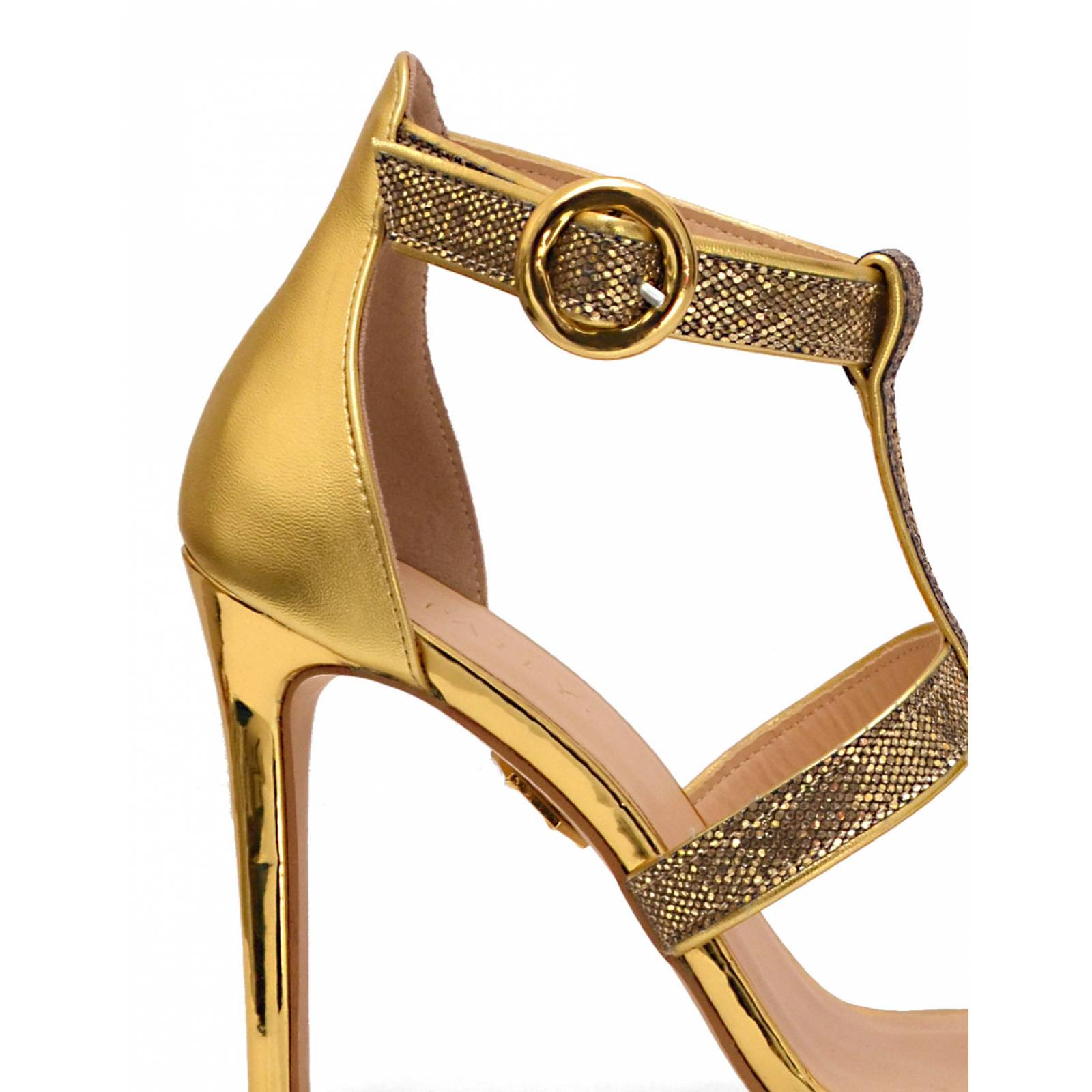 Sandalias Doradas Fiesta Elegante con Plantillas Extra Confortables PATEY