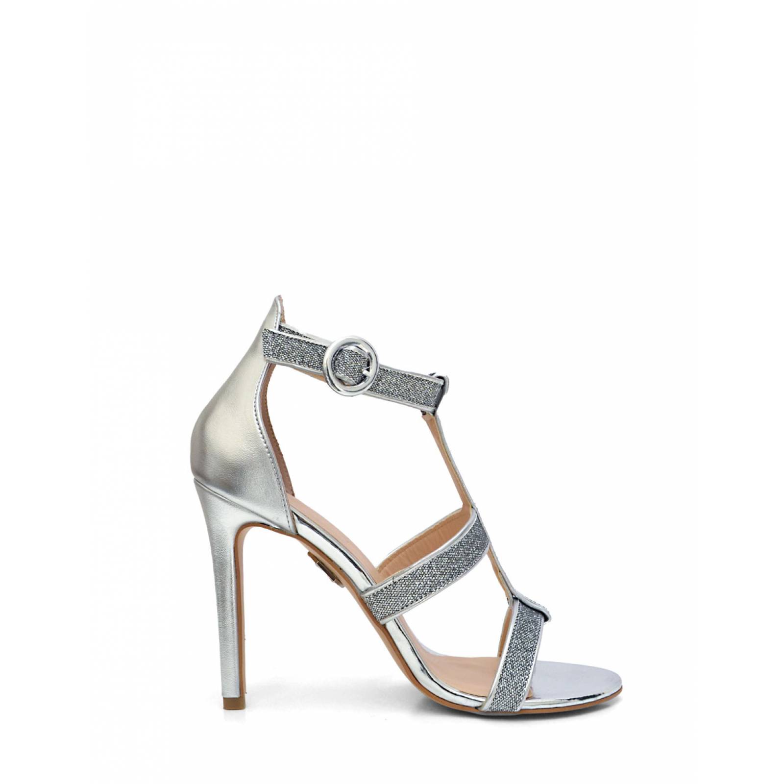 Sandalias Plateadas Fiesta Elegante con Plantillas Extra Confortables PATEY