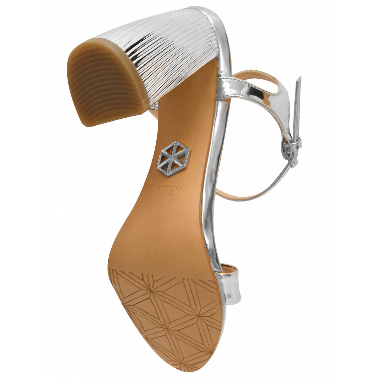 Sandalias Plateadas Fiesta Elegante con Plantillas Extra Confortables PATEY