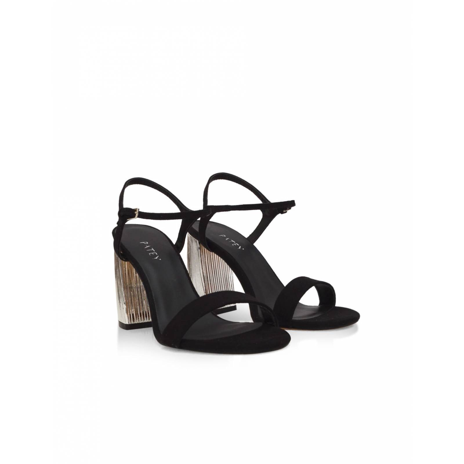 Sandalias Negras Fiesta Elegante con Plantillas Extra Confortables PATEY