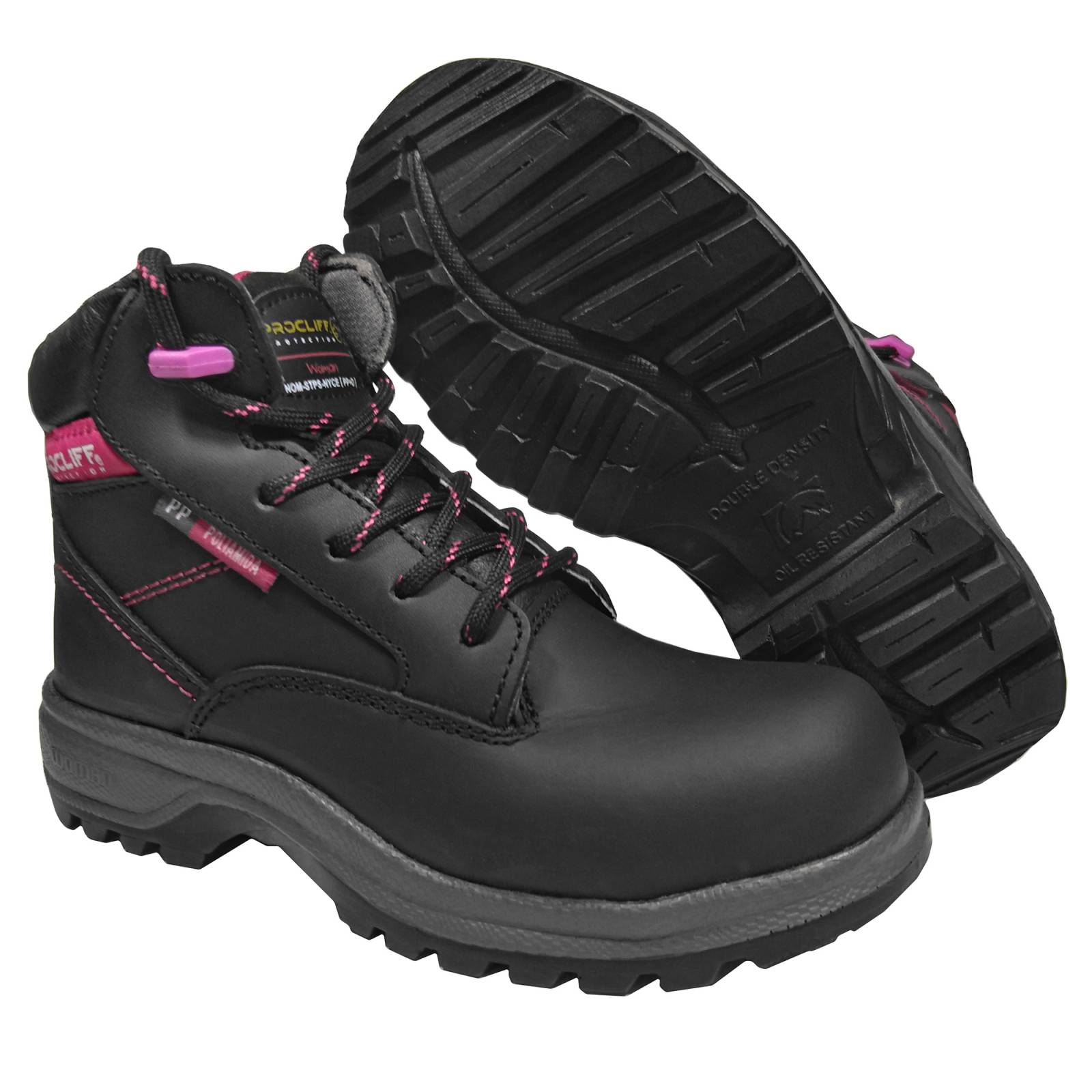 Bota De Seguridad Industrial Dieléctrica Dama Cliff 403 - Negro
