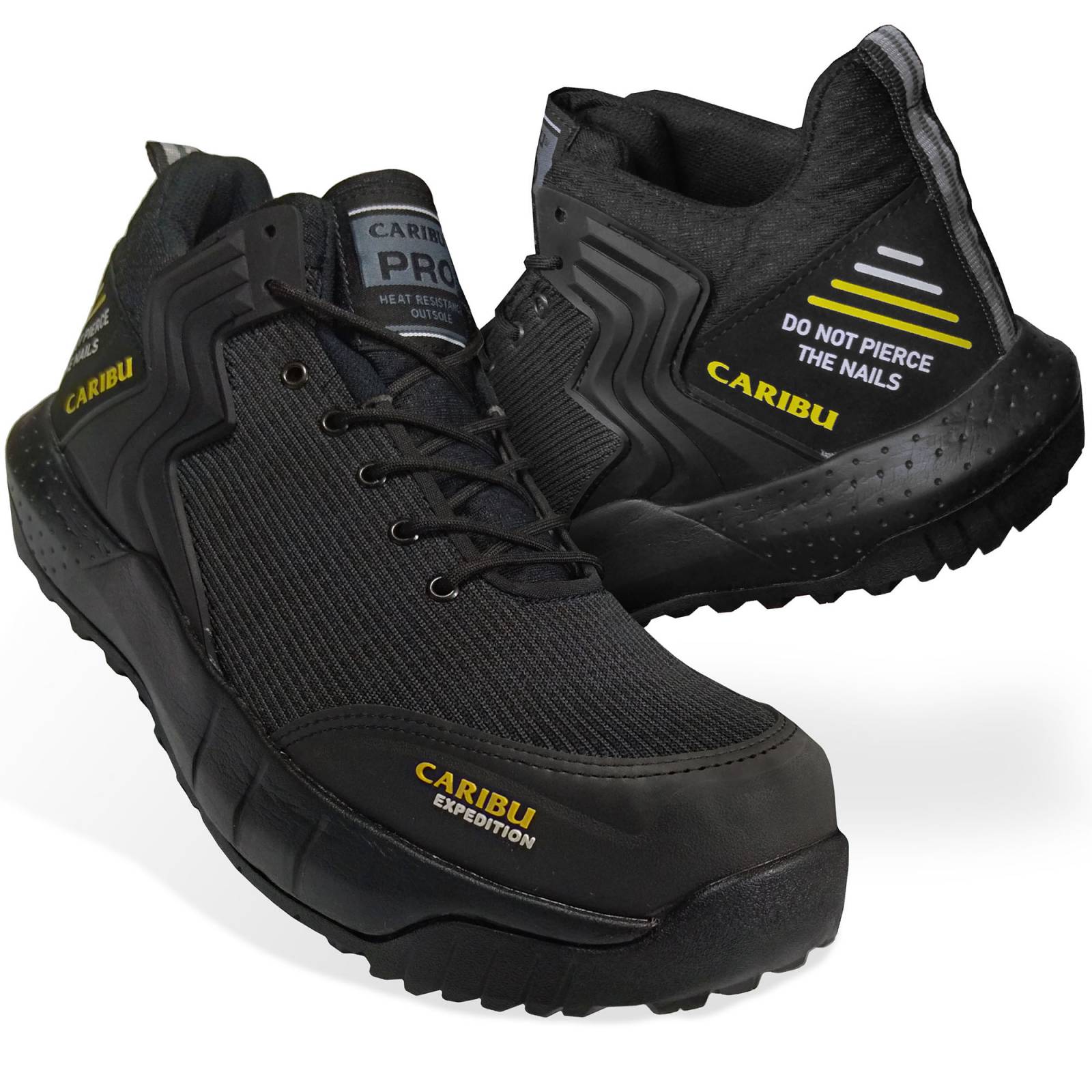 Tenis Seguridad Caribu 354 Anticlavos Expedition Casquillo - Negro