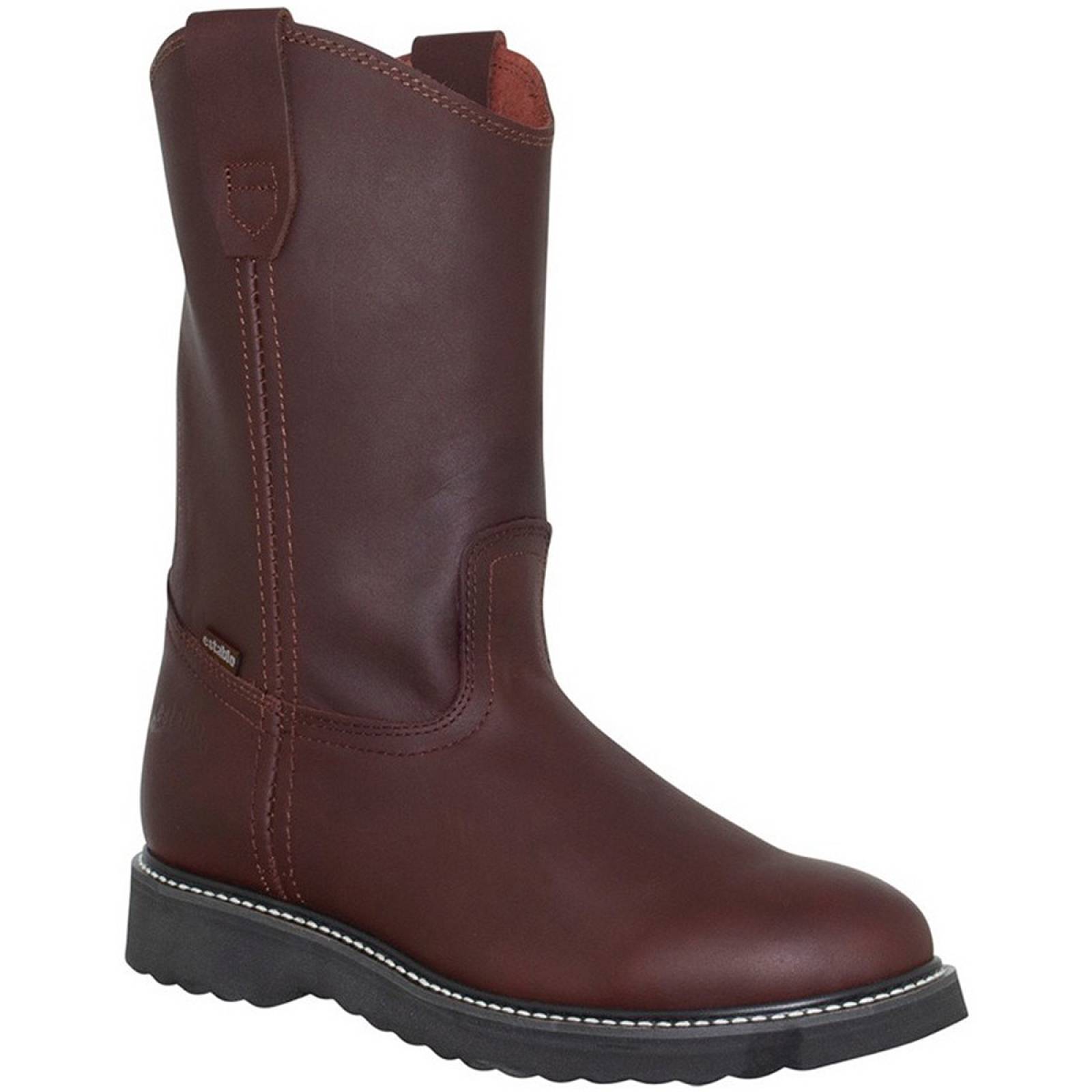 Bota de Trabajo Establo para Hombre en Piel Grasso con Suela de Hule  - Brown 315
