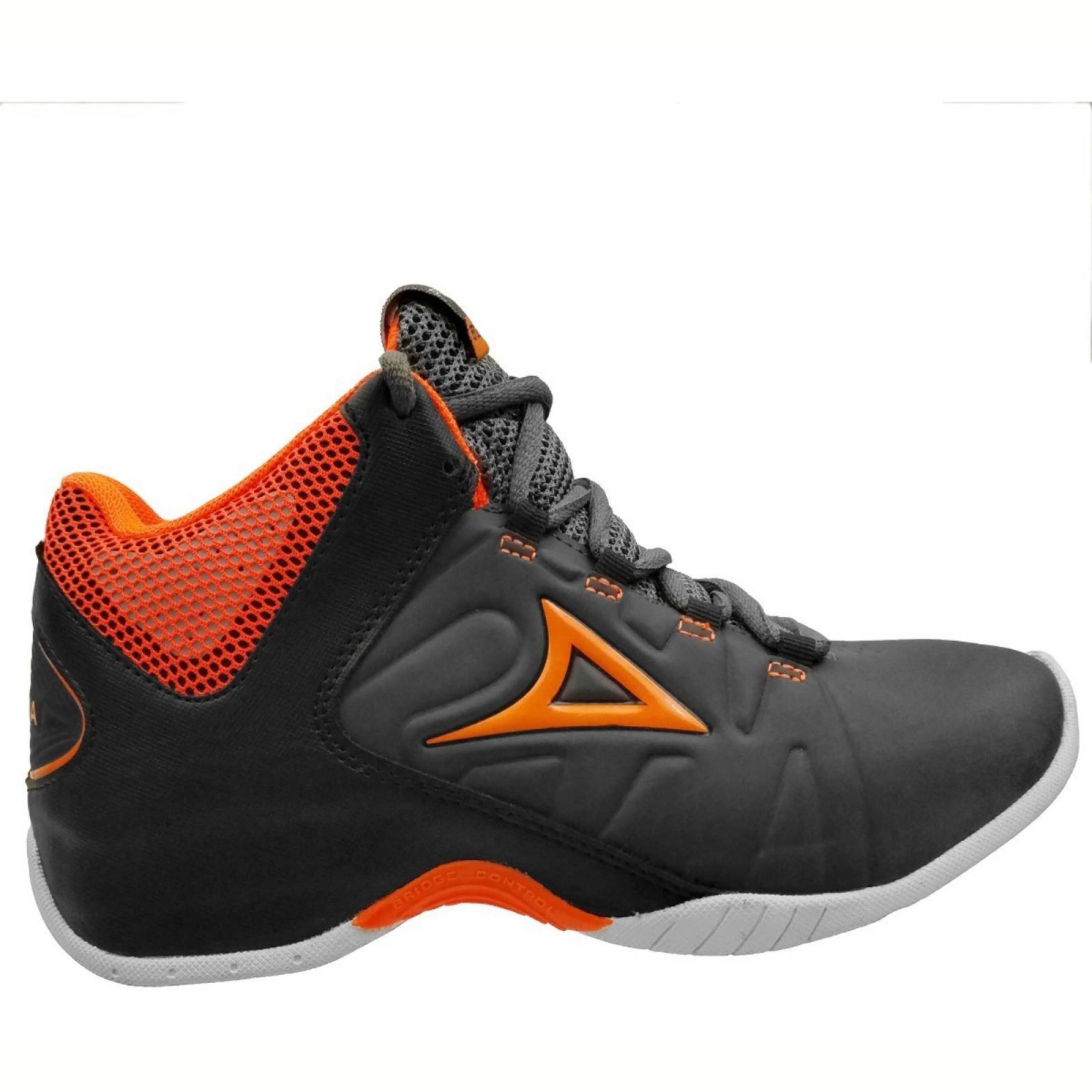 Tenis Basket Ball Pirma 795 Negro Naranja