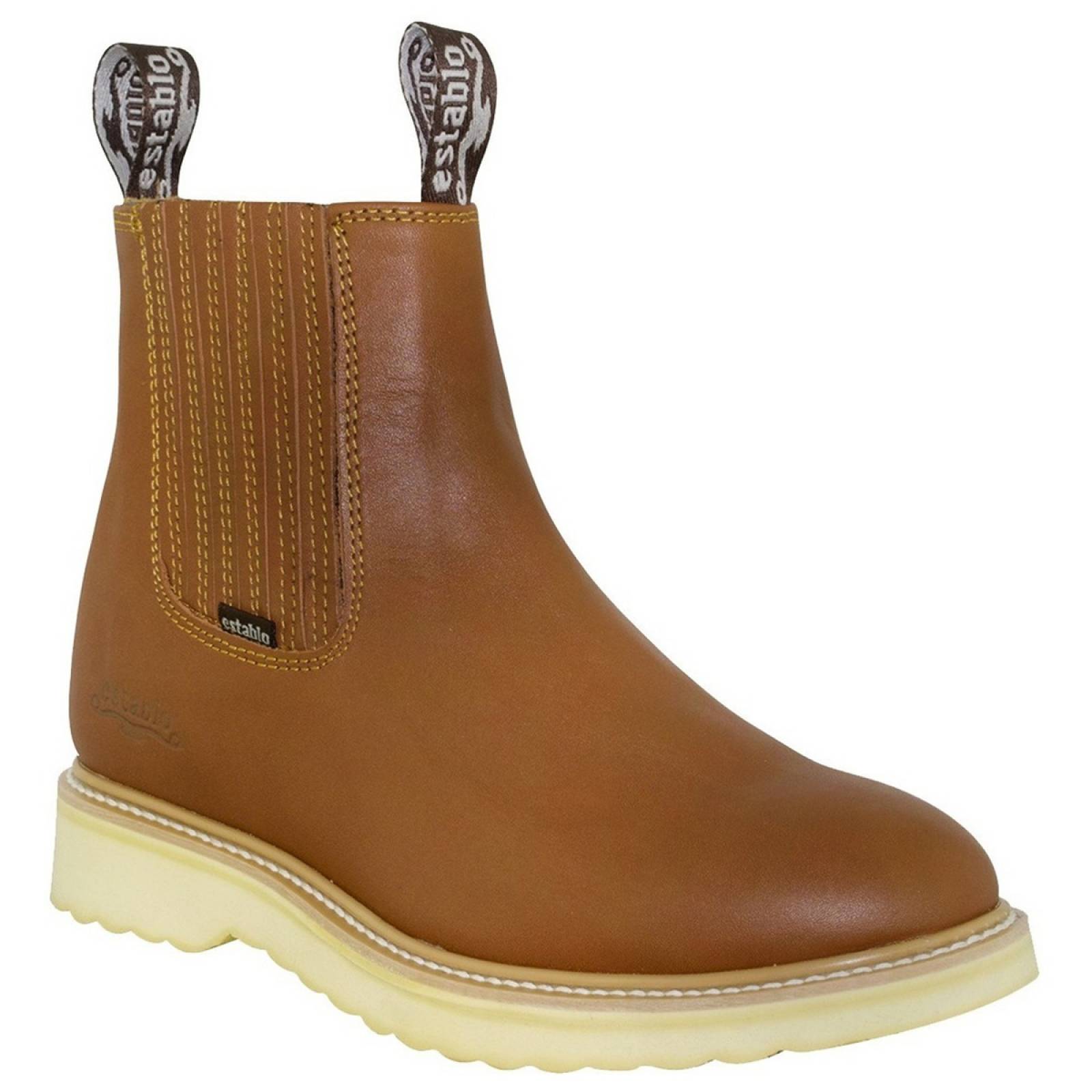 Bota Botin De Trabajo Roper Establo Modelo 501 Miel Pull Up