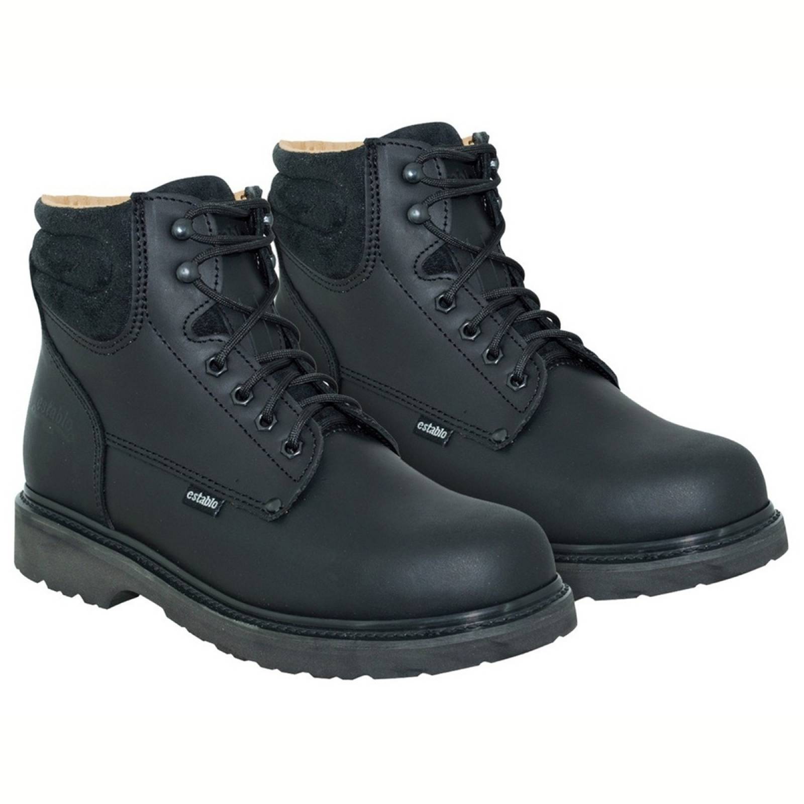 Bota Industrial De Trabajo Establo Modelo 506 Negro Grasso