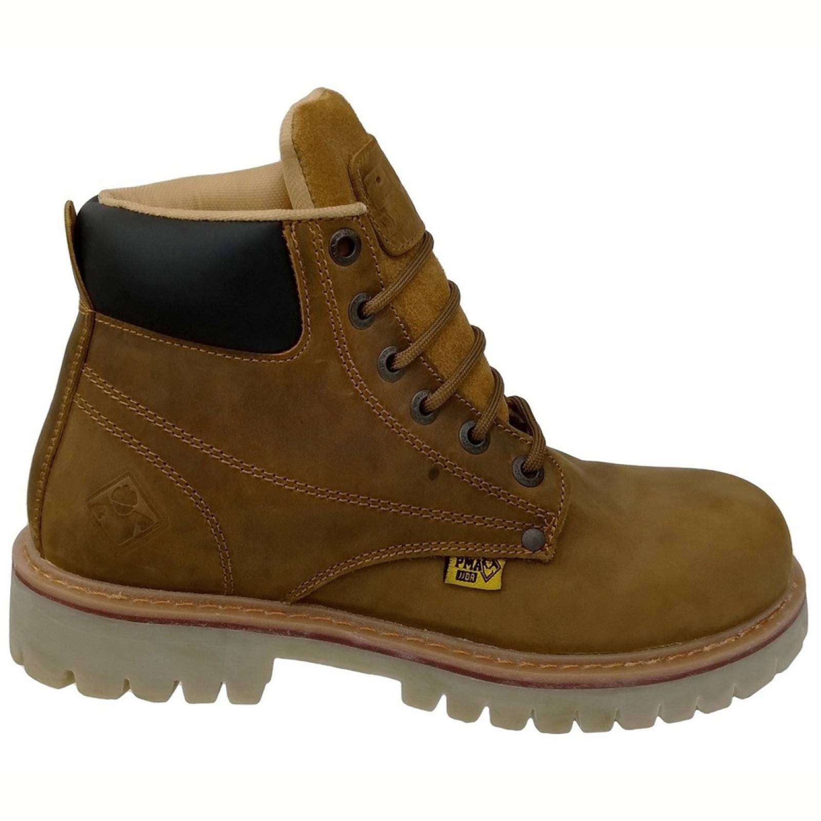 Bota Industrial Con Casco De Acero Pma Miel Crazy 036