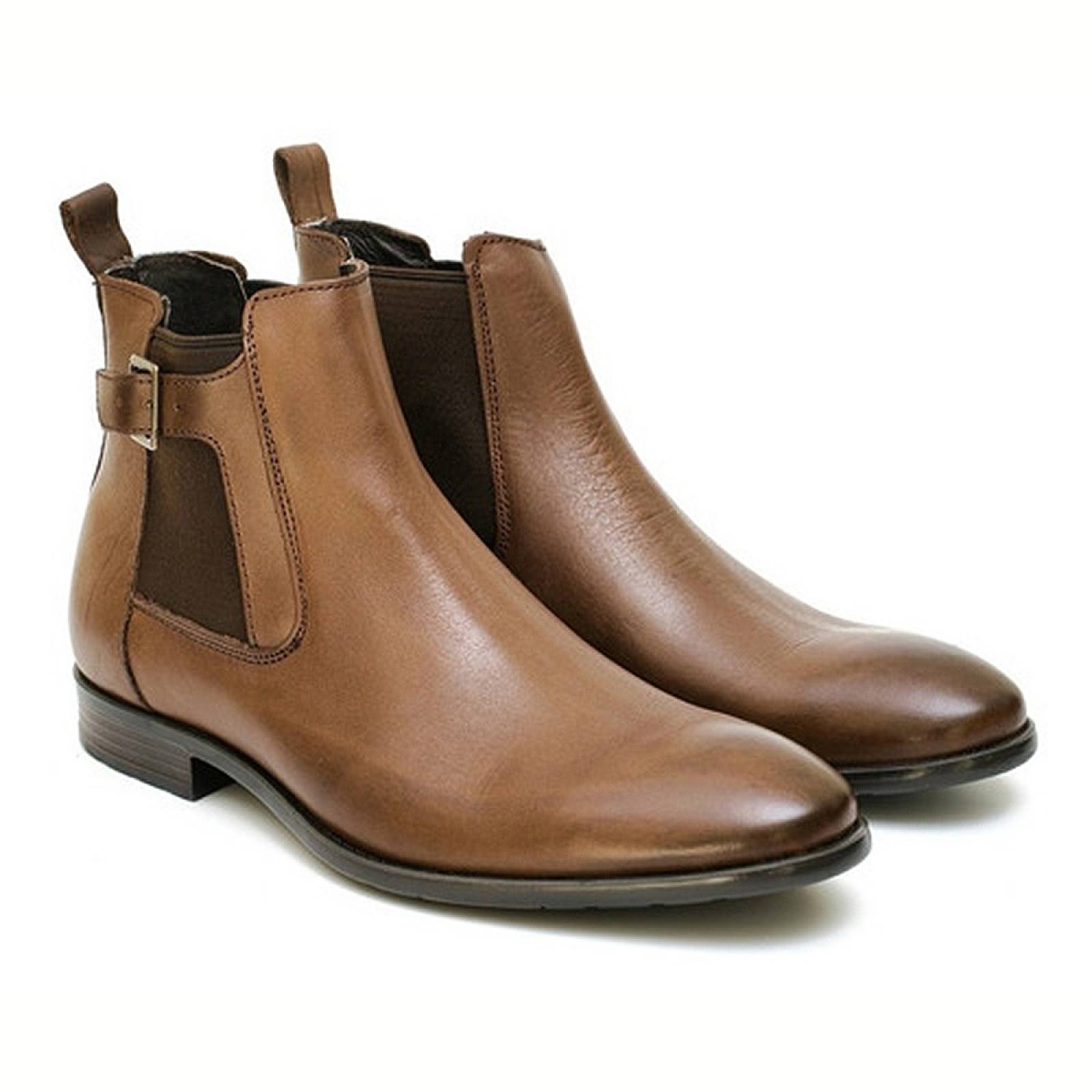 Botas De Piel Caballero Vertical 7213 Momo Nuez