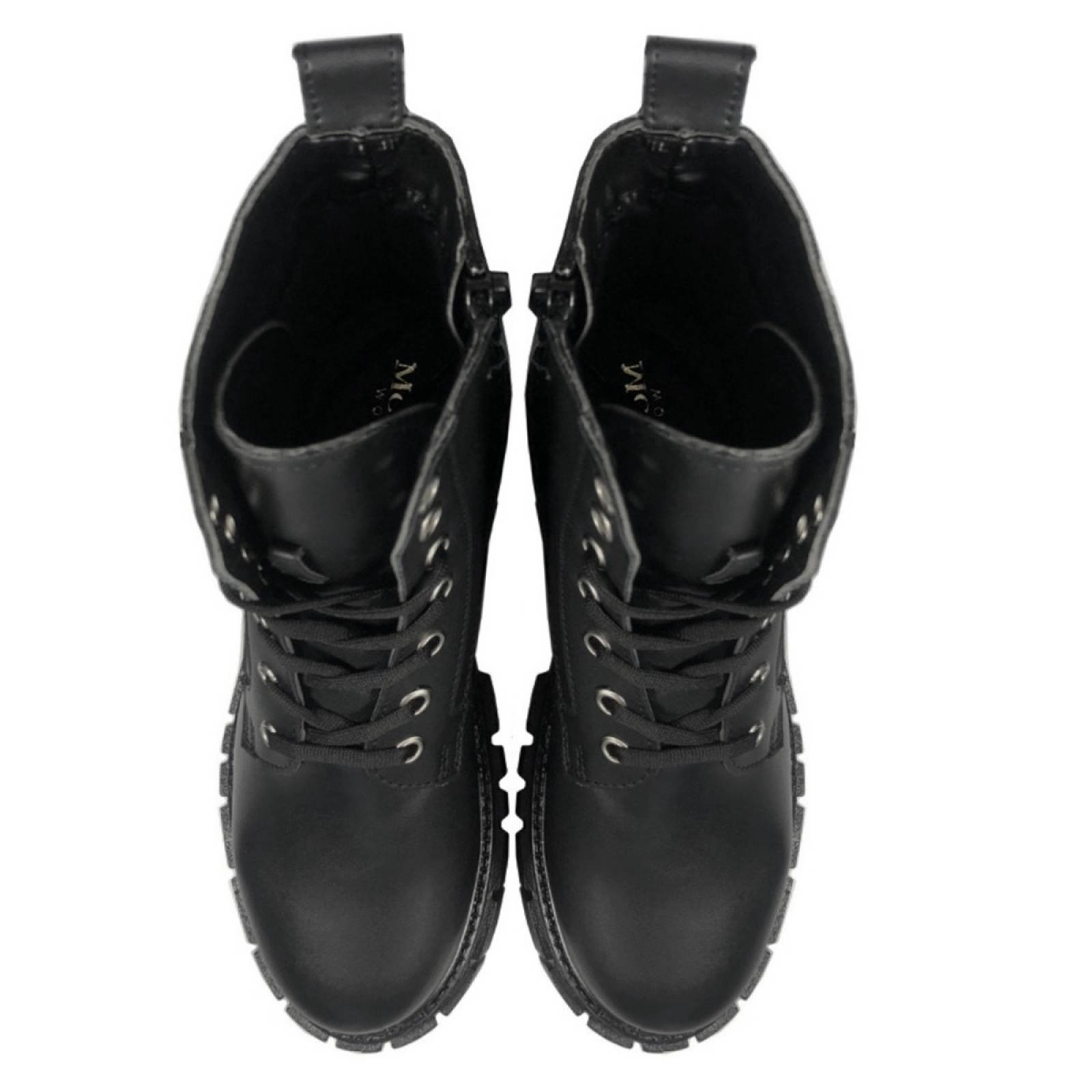 Botas Combat Mujer Moda Modernas Militares Negro