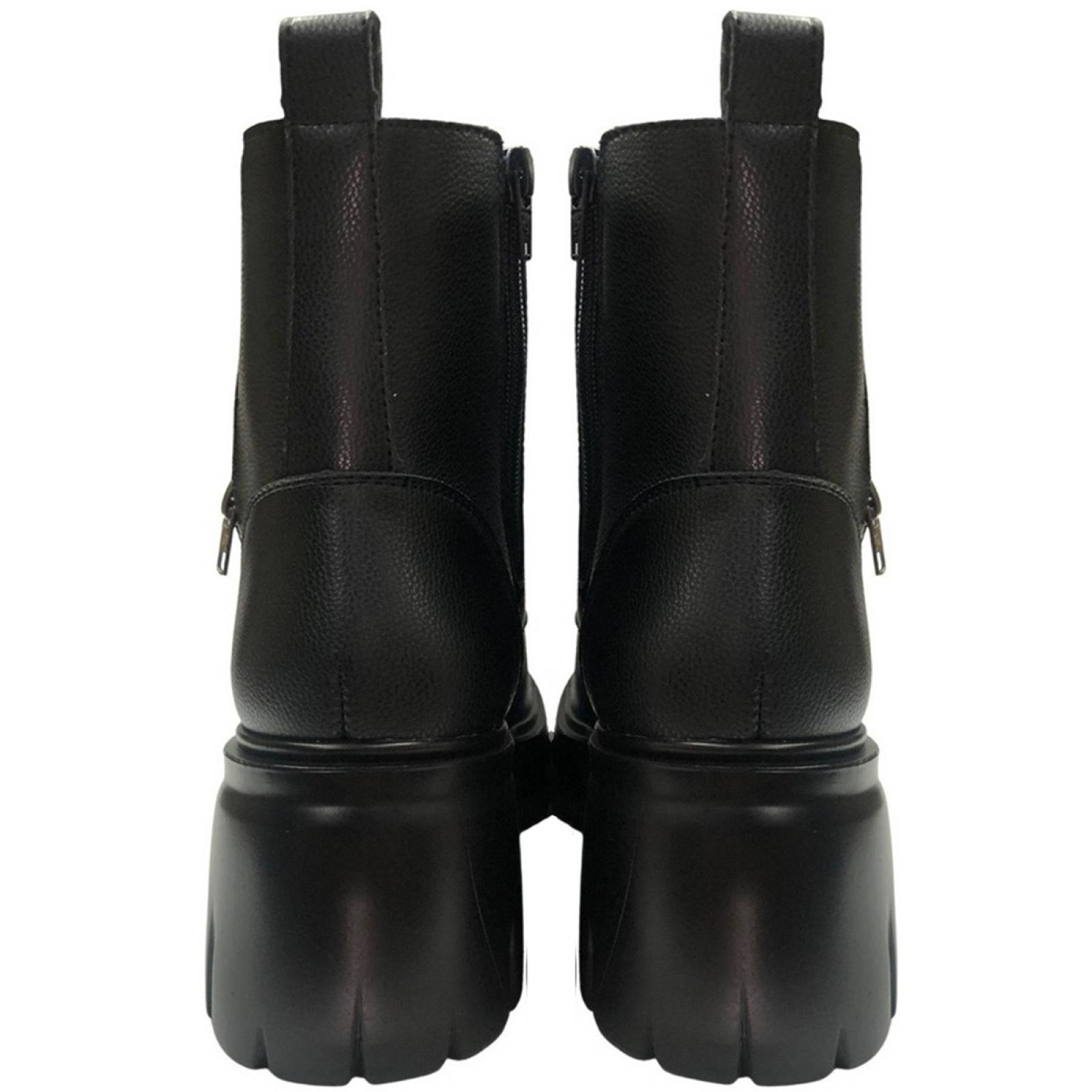Botas Para Mujer Combat Con Cierre Plataforma Chunky 4020 Negro