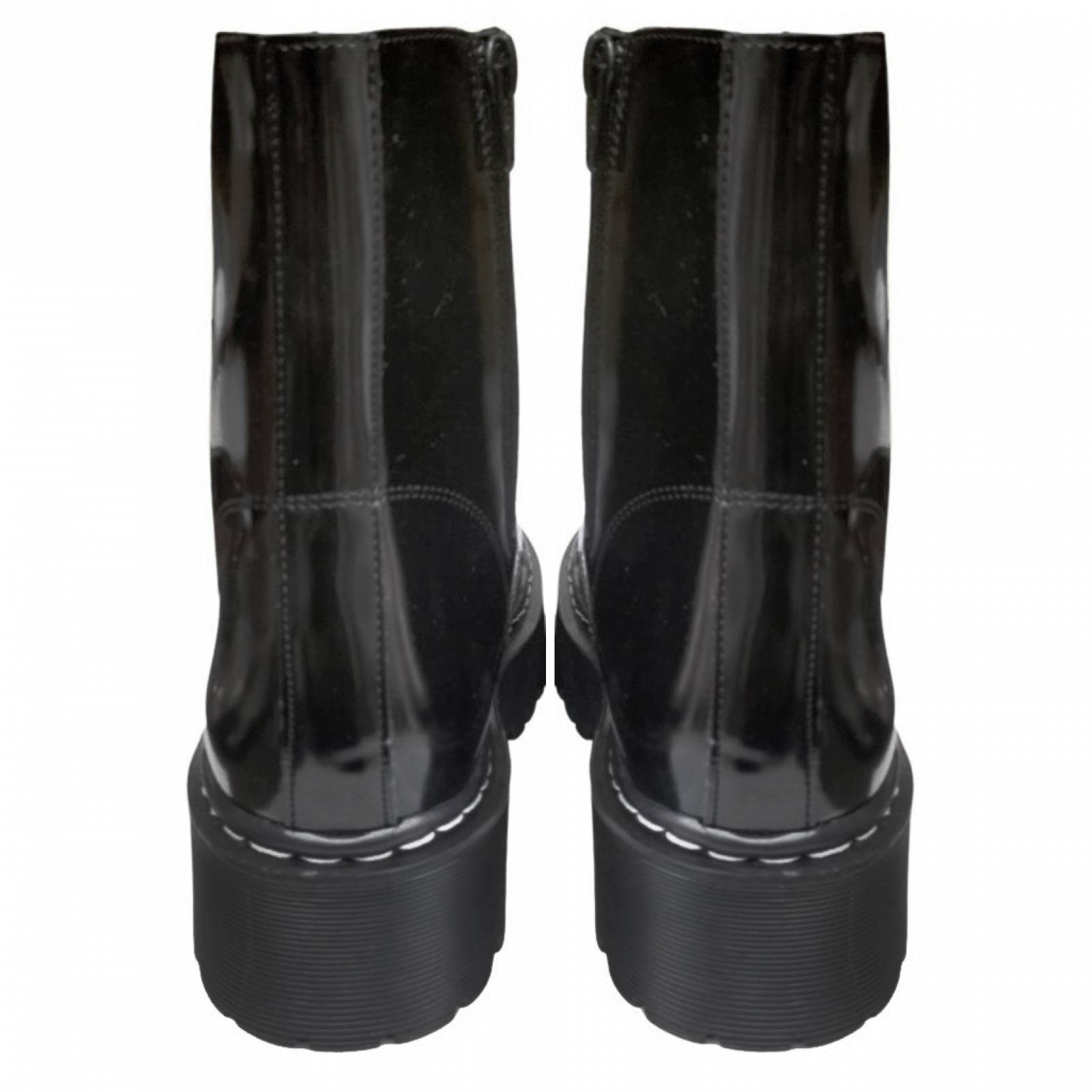 Botas Rockeras Combat Plataforma Para Dama Militares De Moda Camaleon Negro 2711