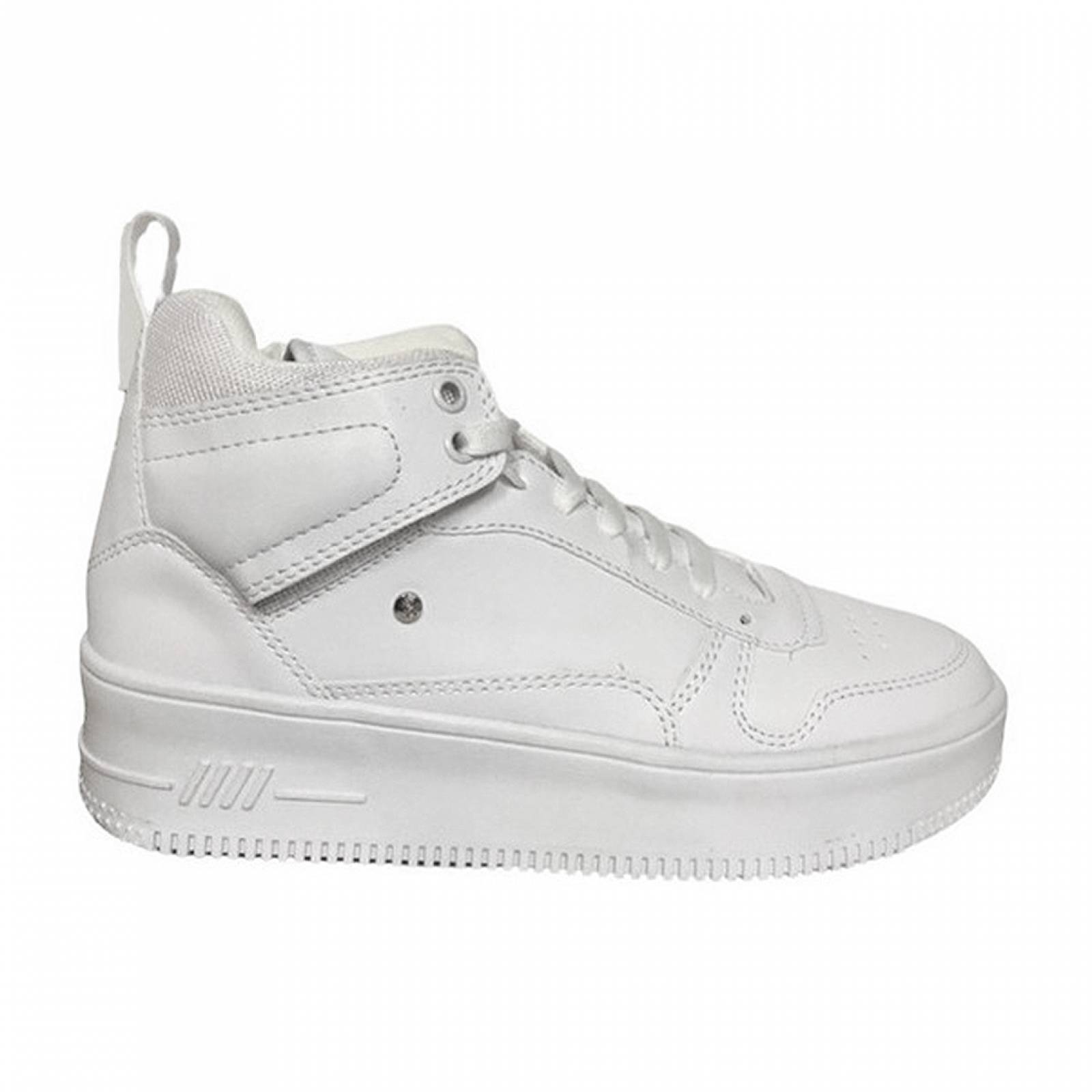 Tenis Sneaker Mujer Clásicos Blancos Ela Modelo 4073 Blanco