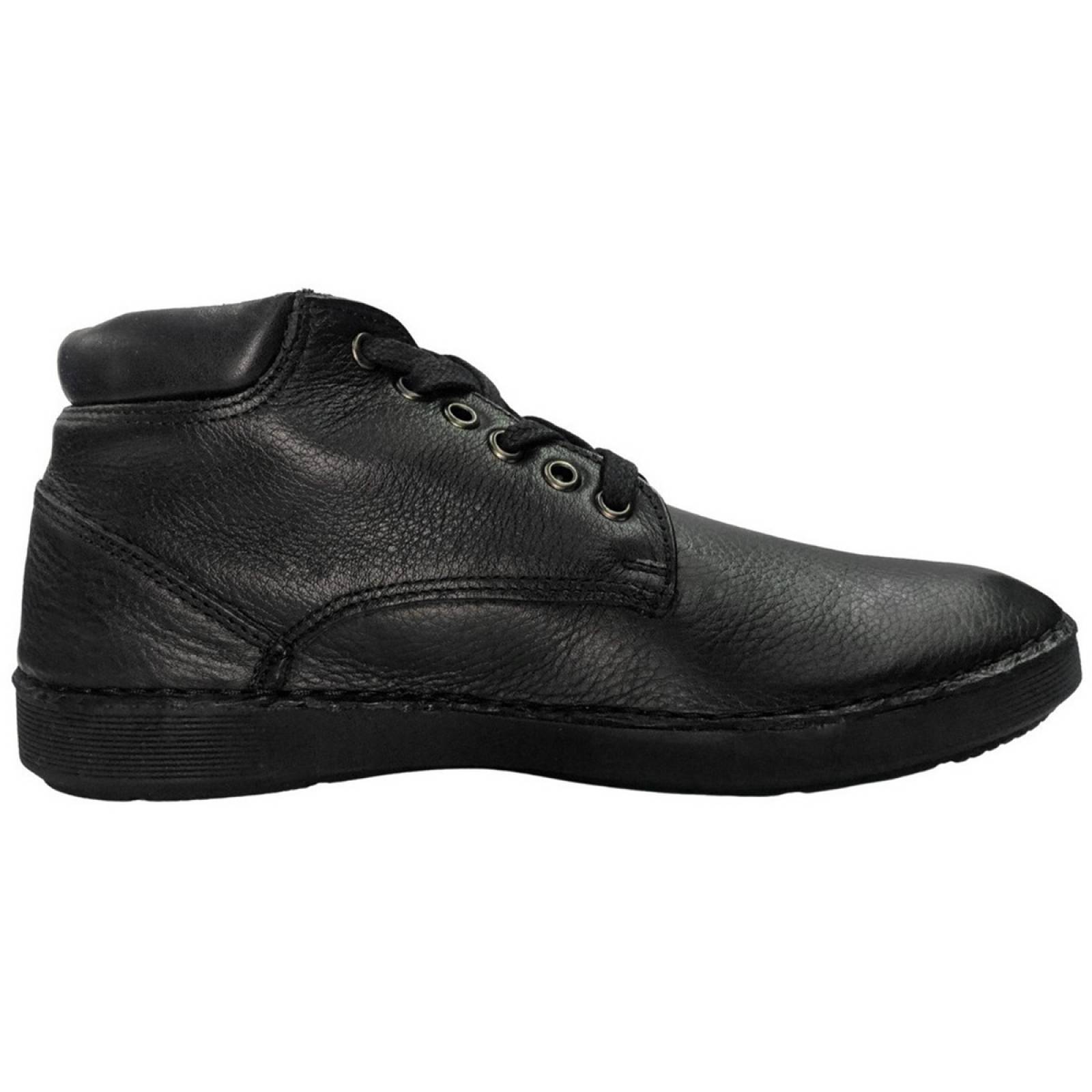 Zapato Botín Para Caballero Lobo Solo 8156 Piel Negro